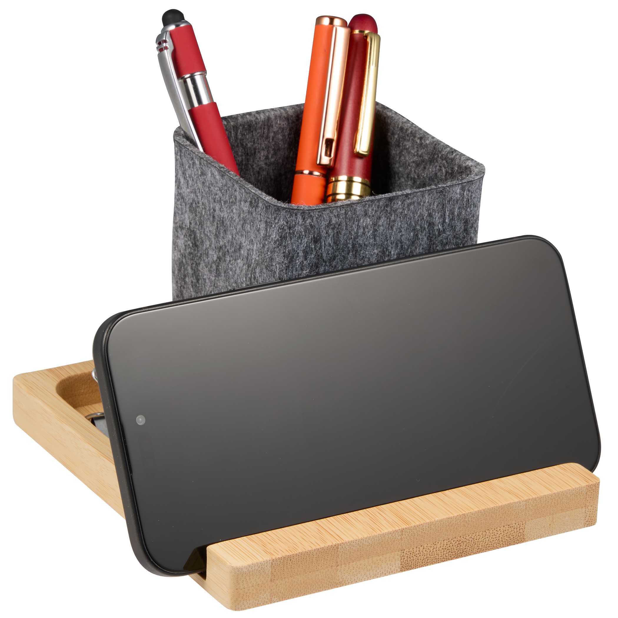 Picture of Recycled Felt & Bamboo Pen Holder