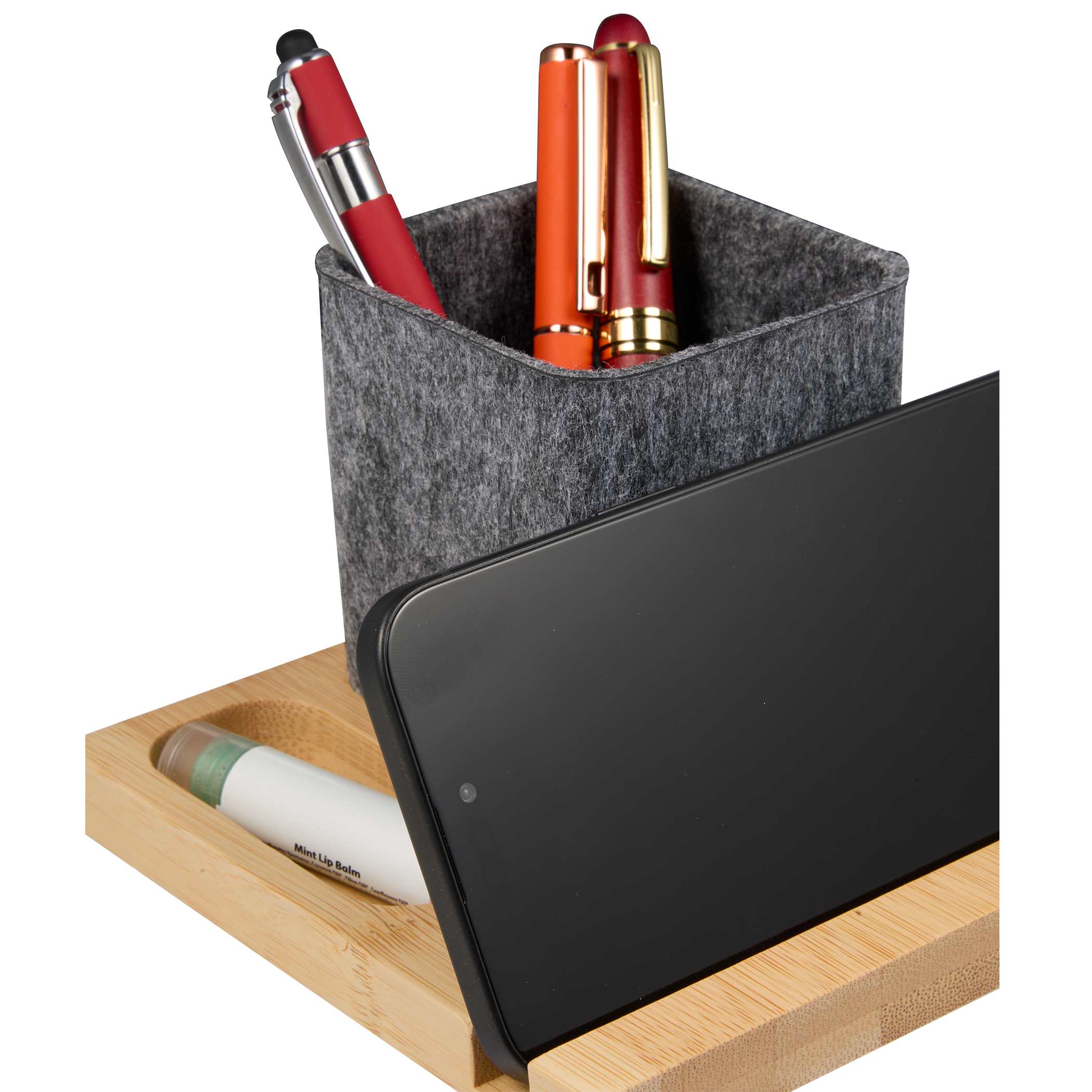 Picture of Recycled Felt & Bamboo Pen Holder