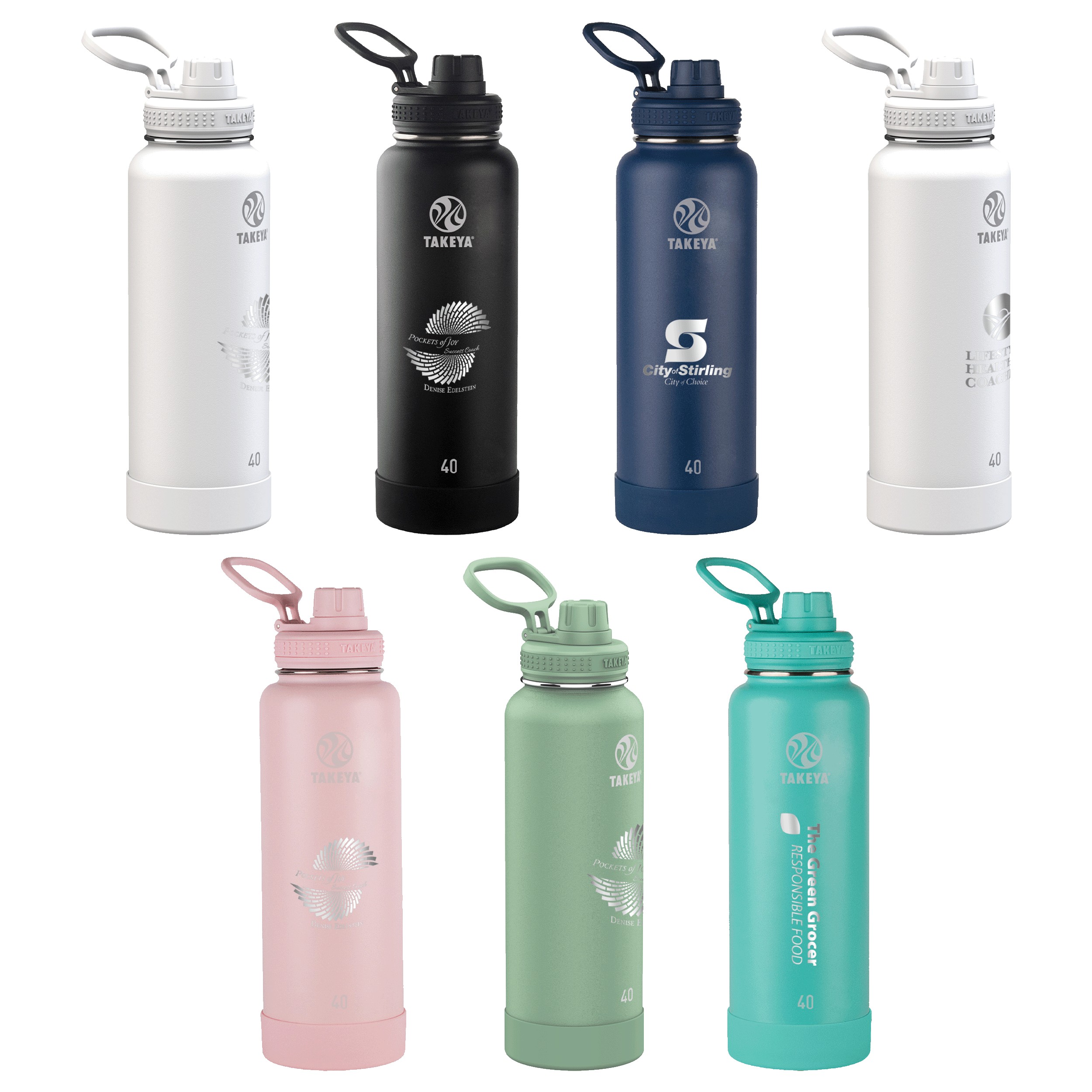 Picture of Takeya® 40 Oz. Actives with Spout Lid™, Laser, Premium