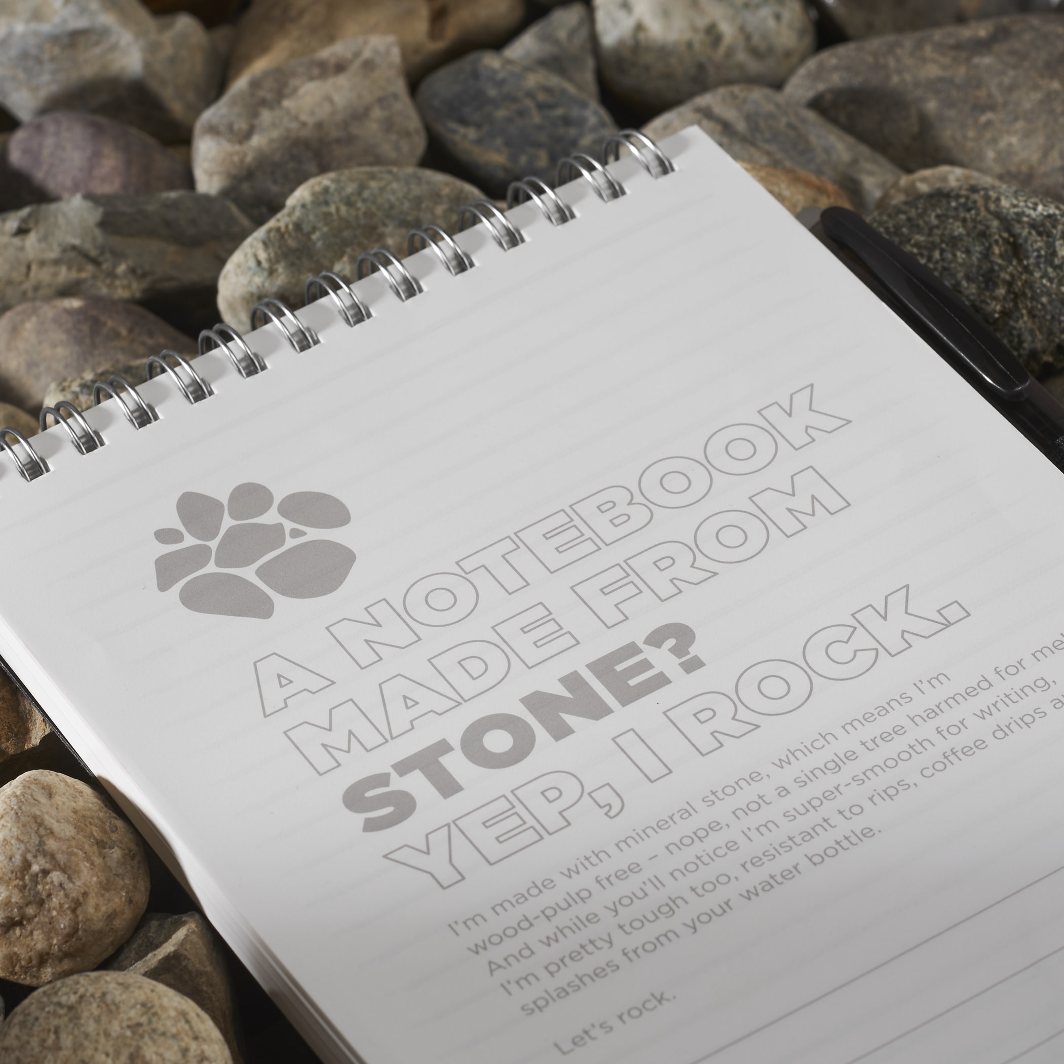 Picture of 5'' x 7'' Mineral Stone Field Reporter Notebook with Pen