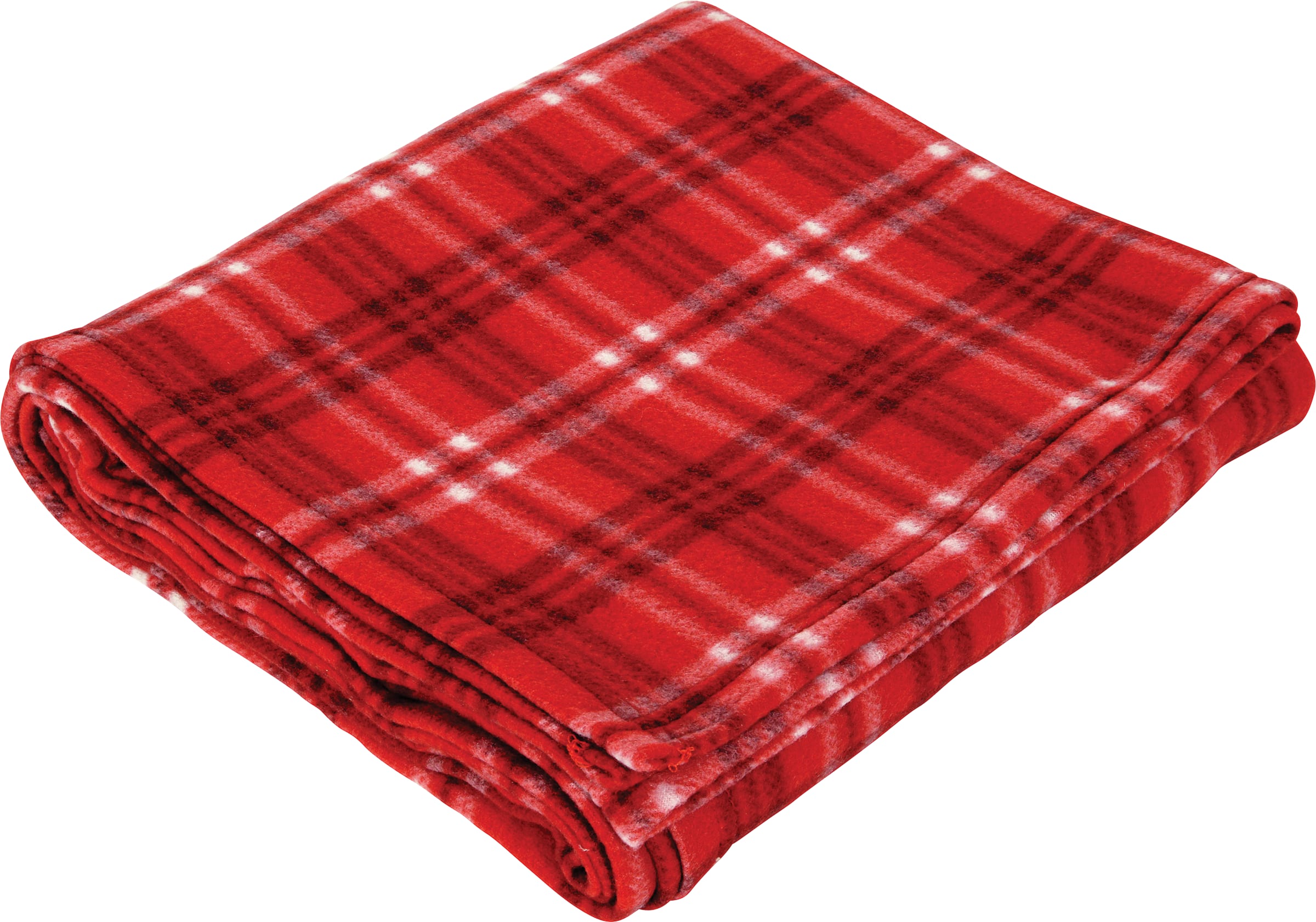Picture of Rollable Plaid Fleece Throw Blanket 50'' x 60'' Unfolded