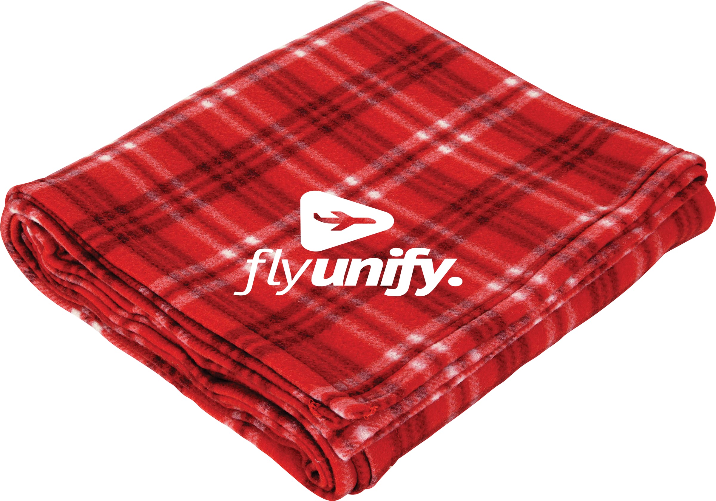 Picture of Rollable Plaid Fleece Throw Blanket 50'' x 60'' Unfolded