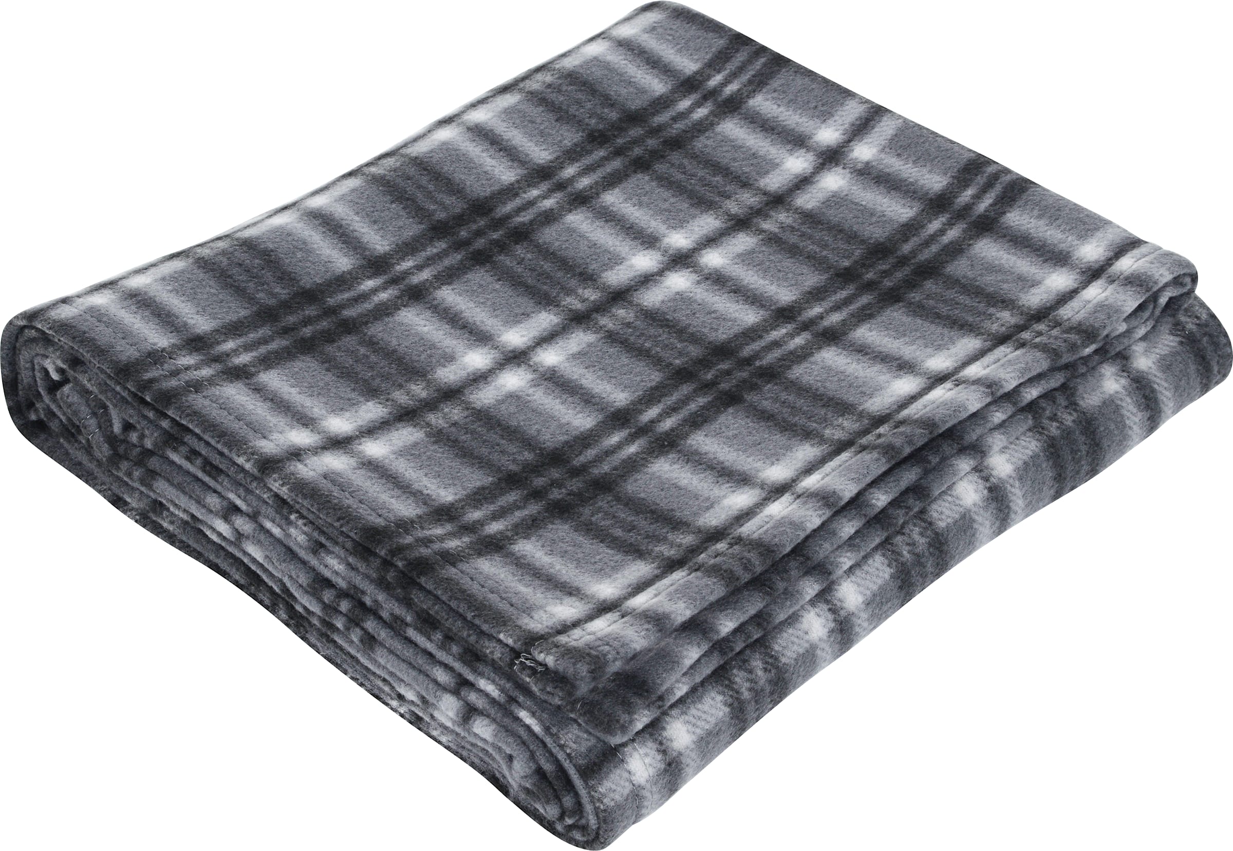 Picture of Rollable Plaid Fleece Throw Blanket 50'' x 60'' Unfolded