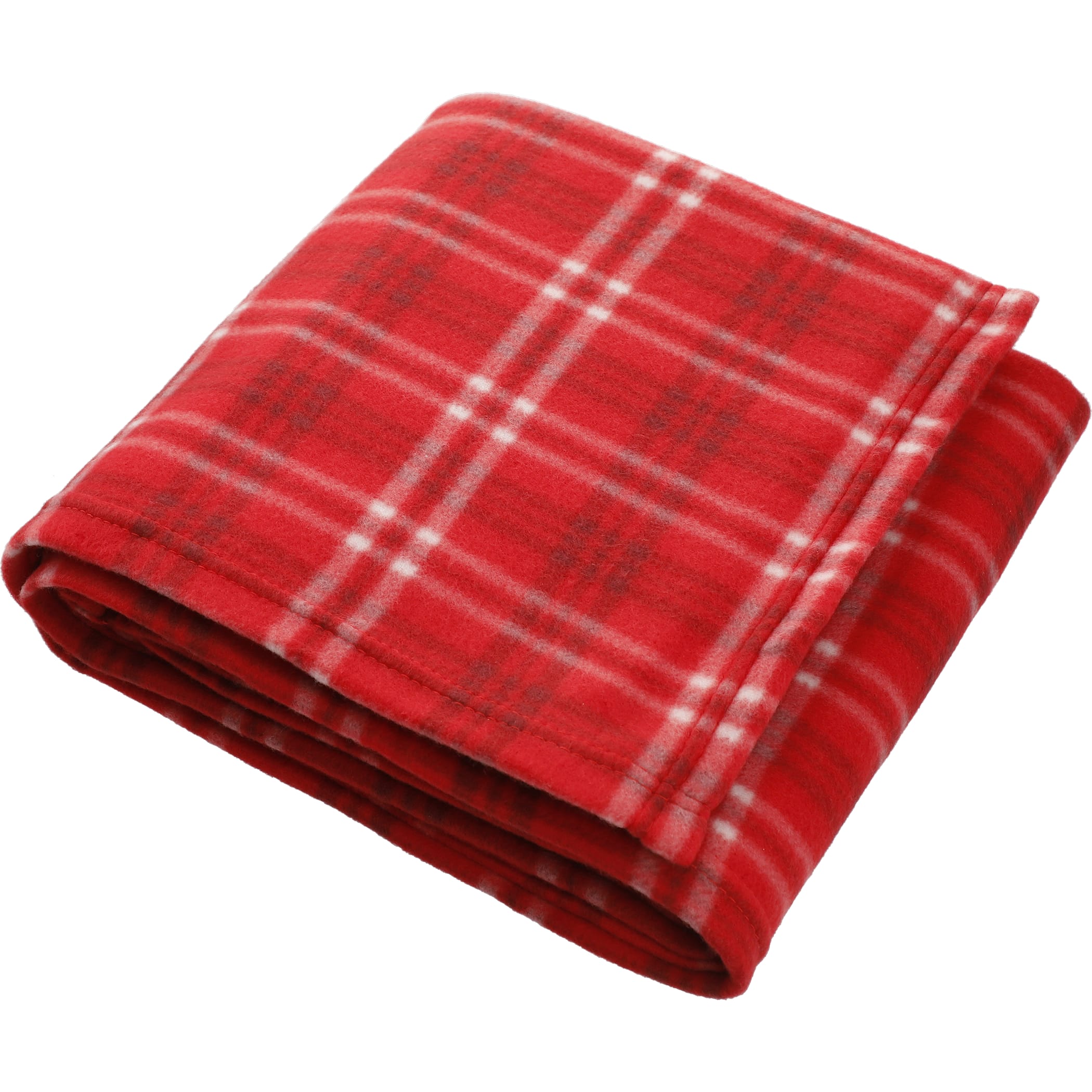 Picture of Rollable Plaid Fleece Throw Blanket 50'' x 60'' Unfolded