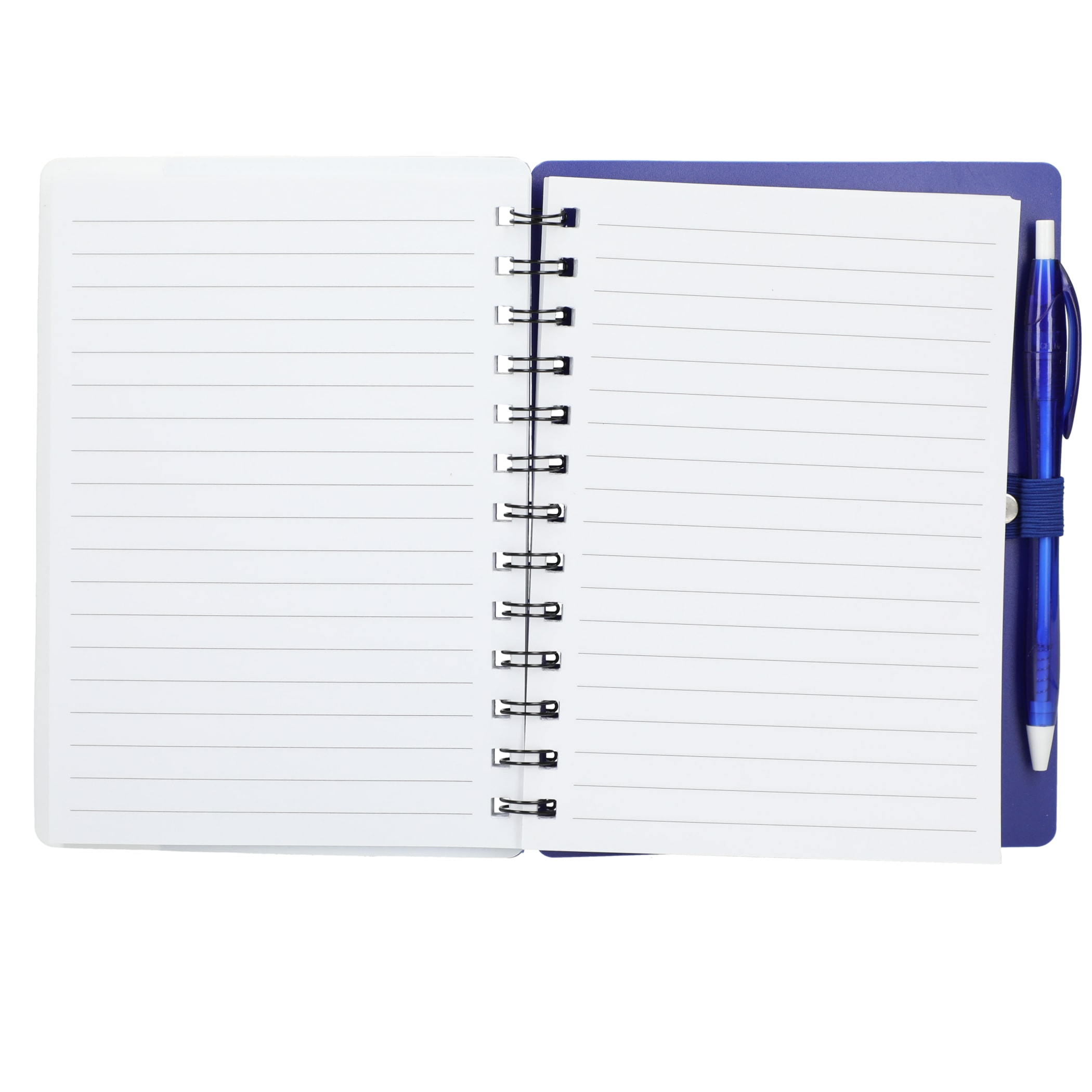 Picture of 5'' x 7'' Recycled Dual Pocket Spiral Notebook w Pen