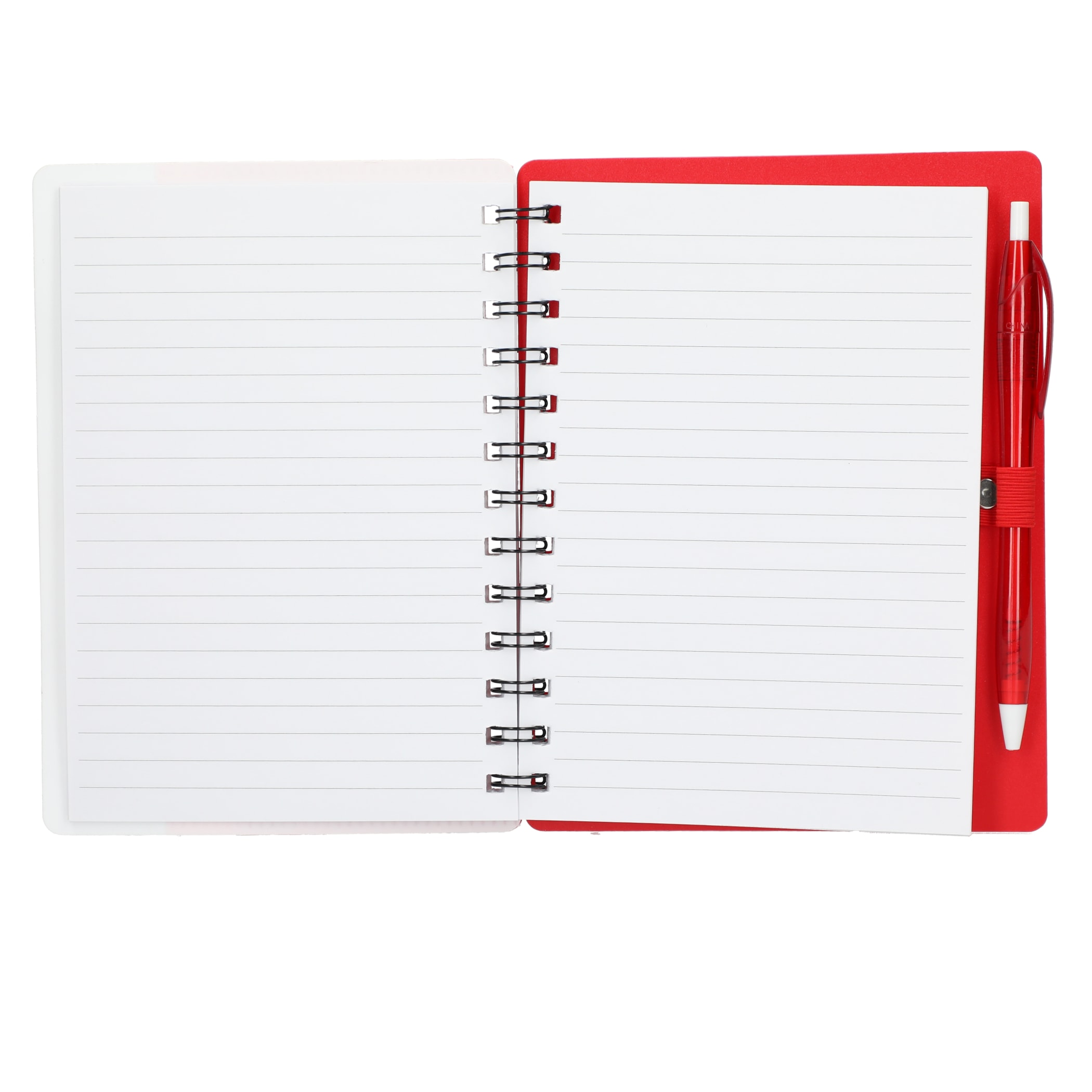 Picture of 5'' x 7'' Recycled Dual Pocket Spiral Notebook w Pen