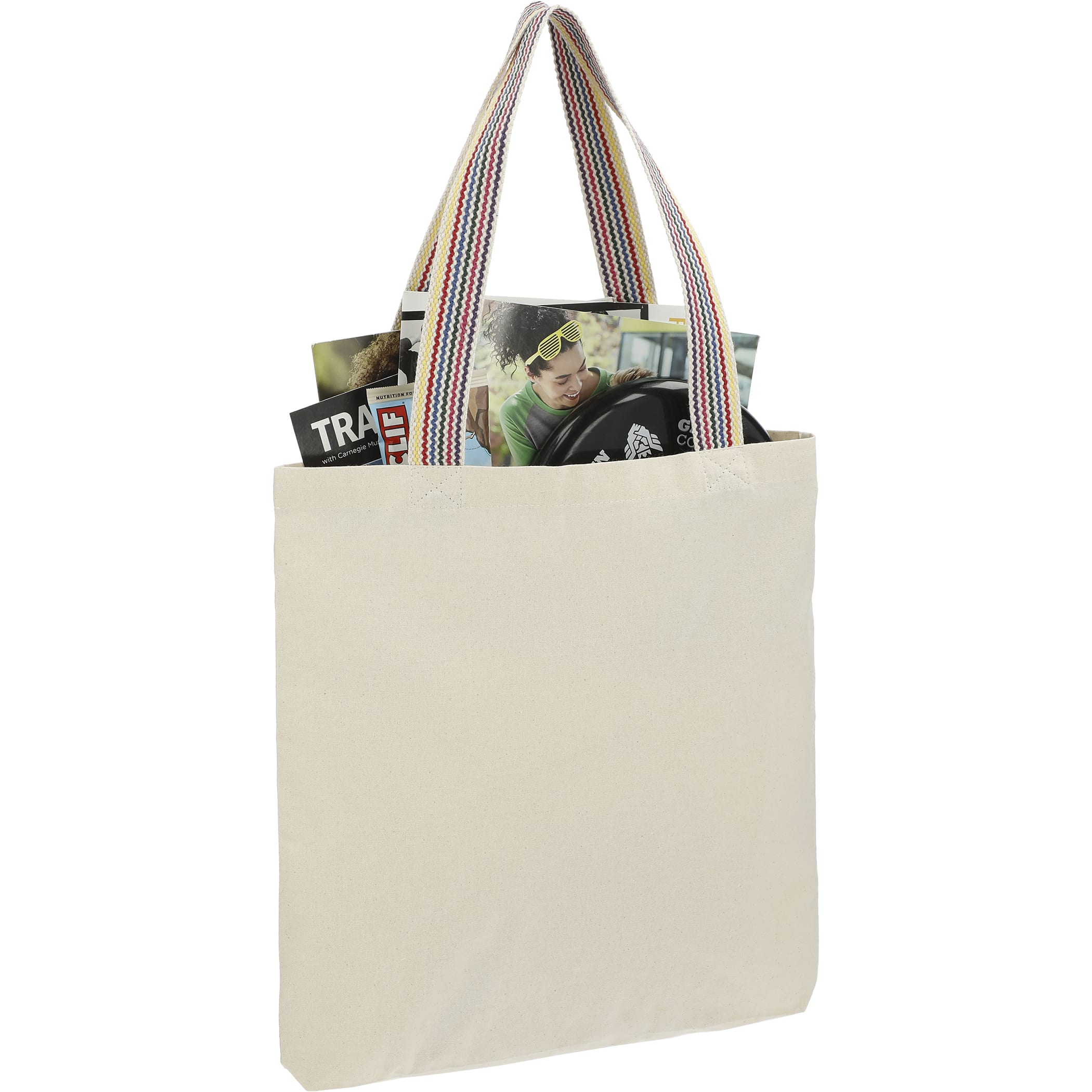 Picture of Rainbow Recycled 6oz Cotton Convention Tote