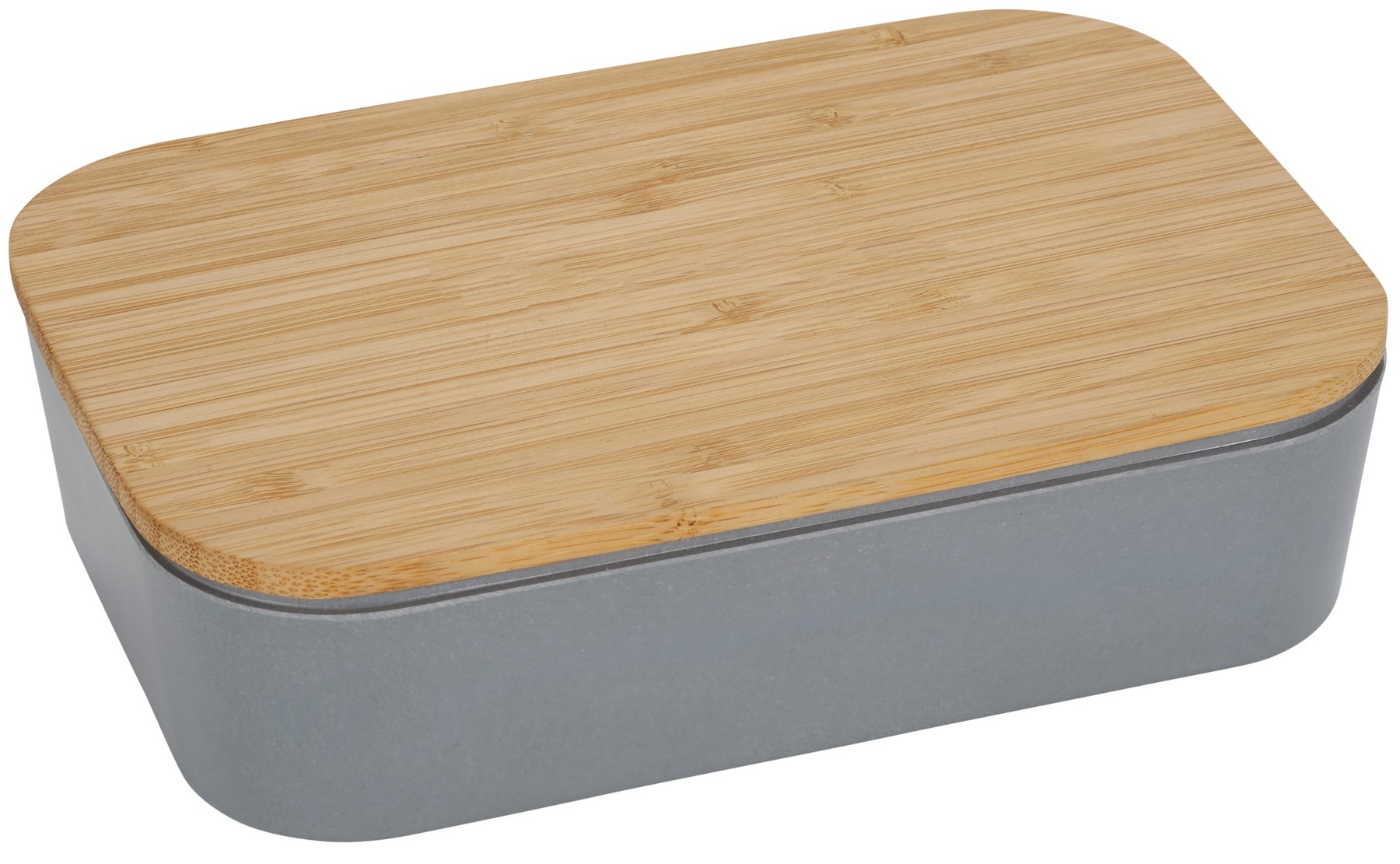 Picture of Bamboo Fiber Lunch Box with Cutting Board Lid