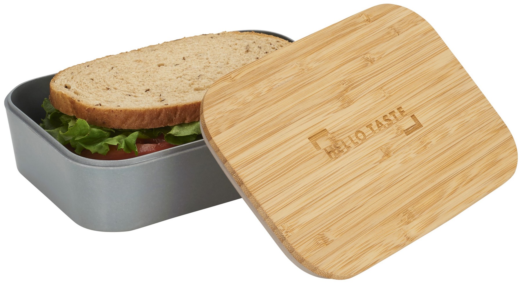 Picture of Bamboo Fiber Lunch Box with Cutting Board Lid