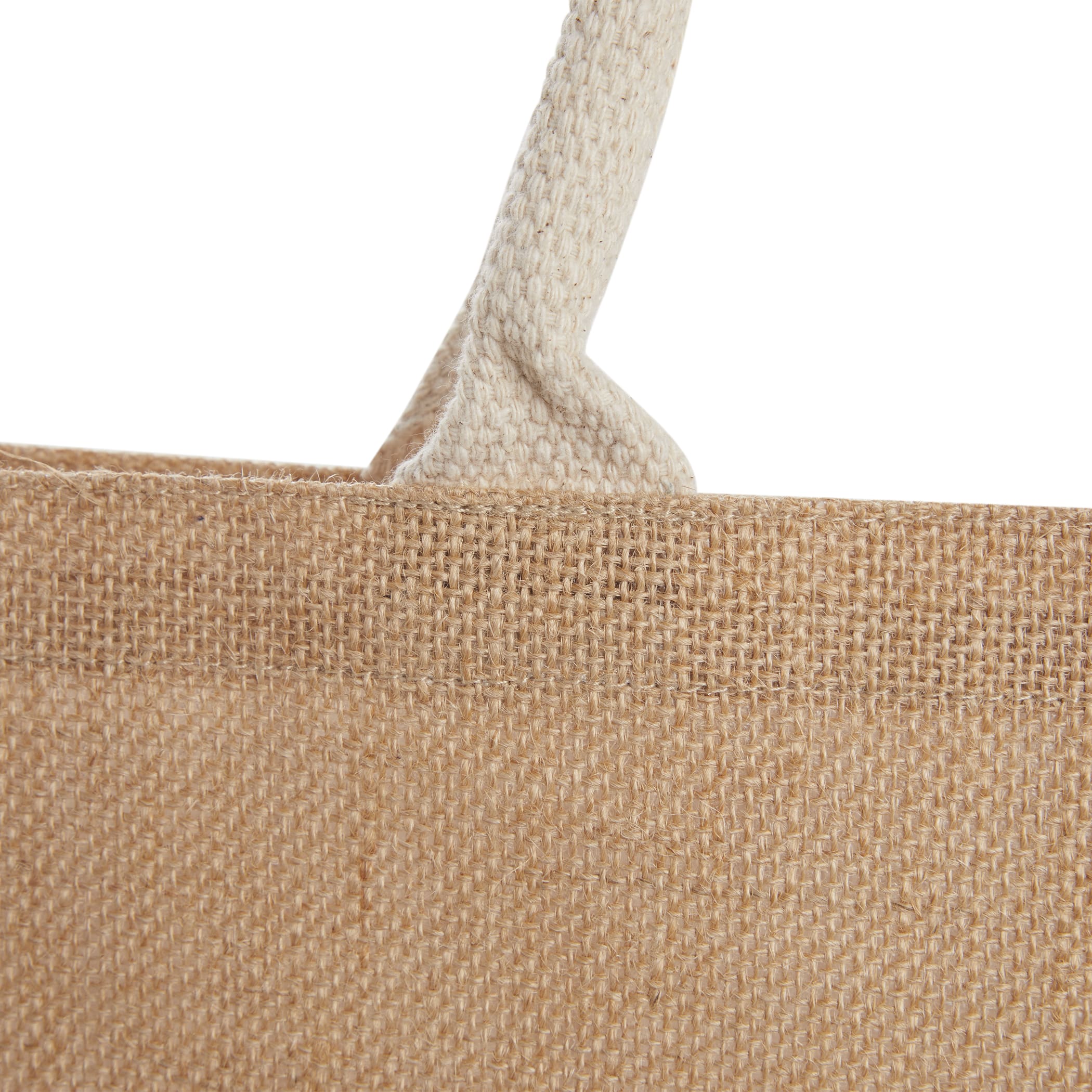 Picture of Jute Shopper Tote with Recycled Cotton Pocket