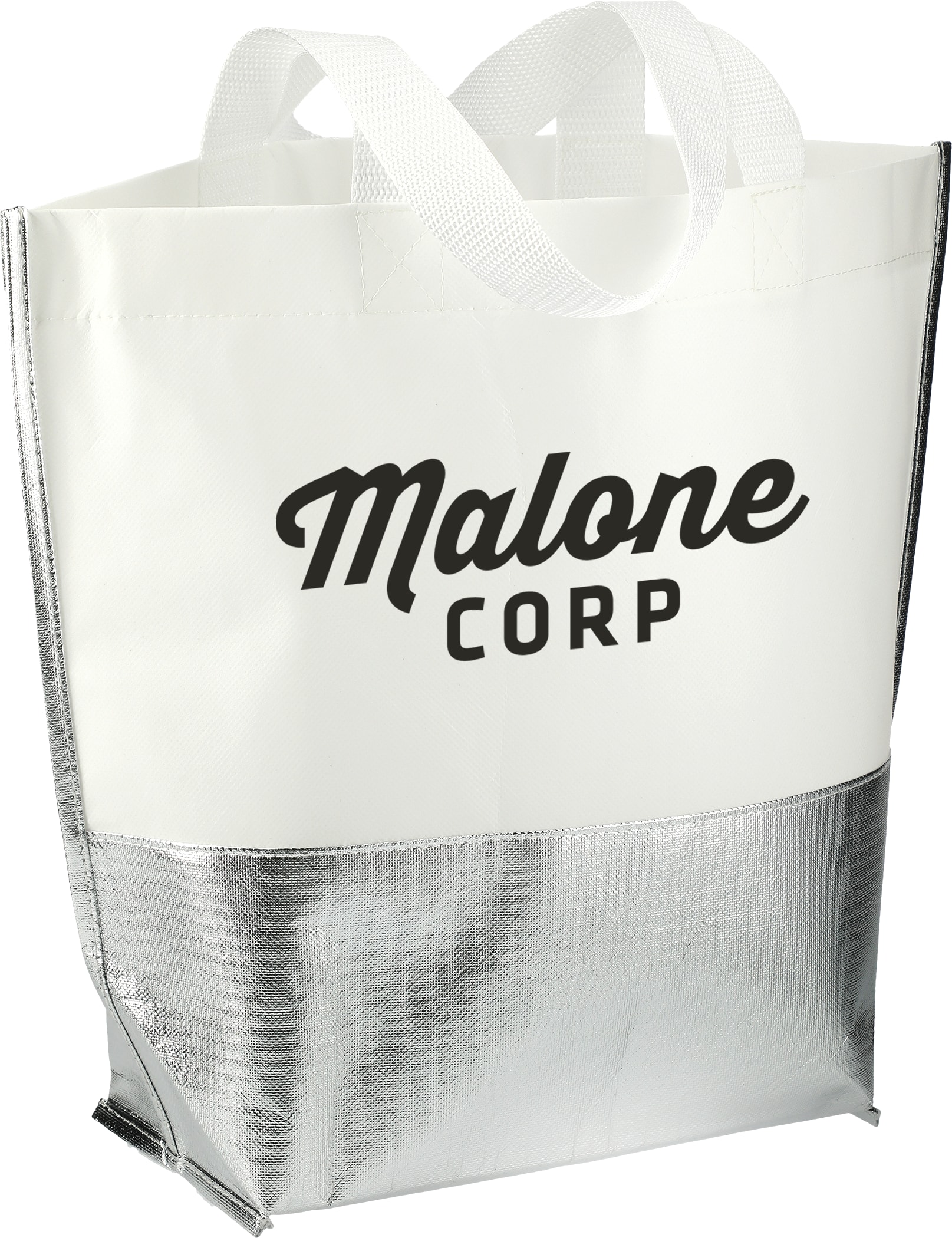 Picture of Large Laminated Metallic Bottom Tote