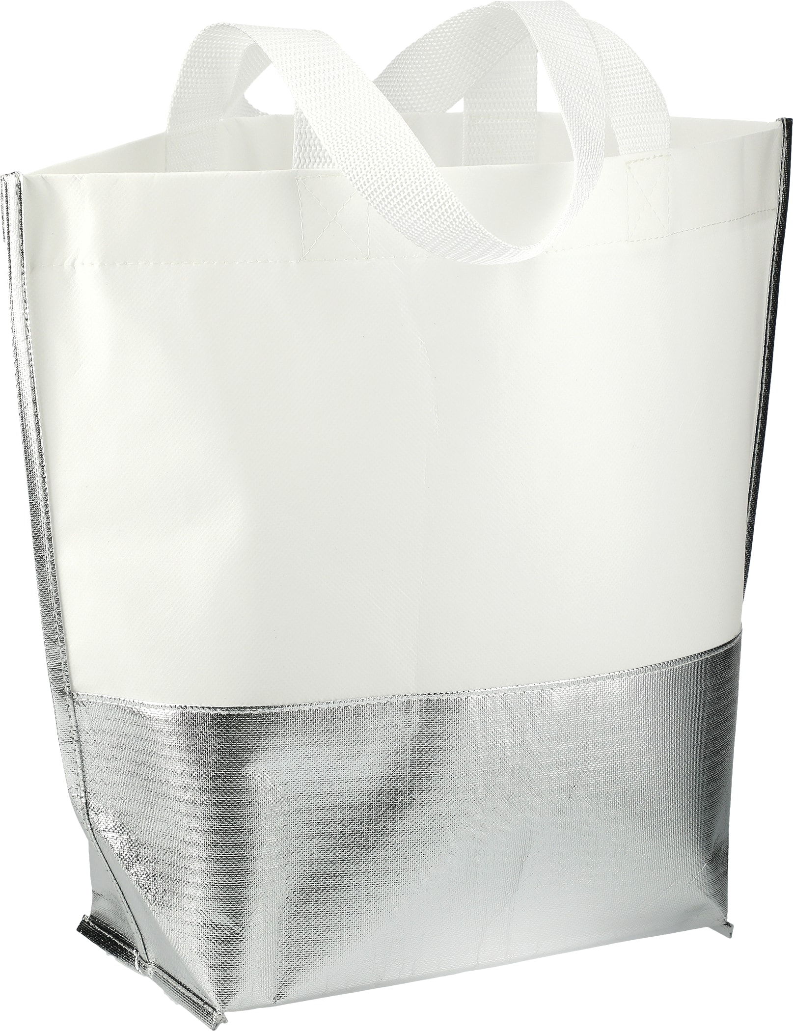 Picture of Large Laminated Metallic Bottom Tote