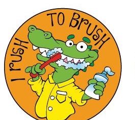 Picture of I Rush To Brush! Sticker Roll