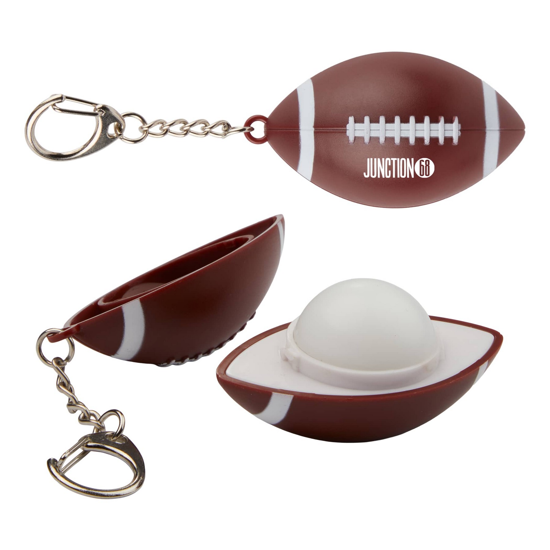 Picture of Football SPF15 Lip Balm with Keychain
