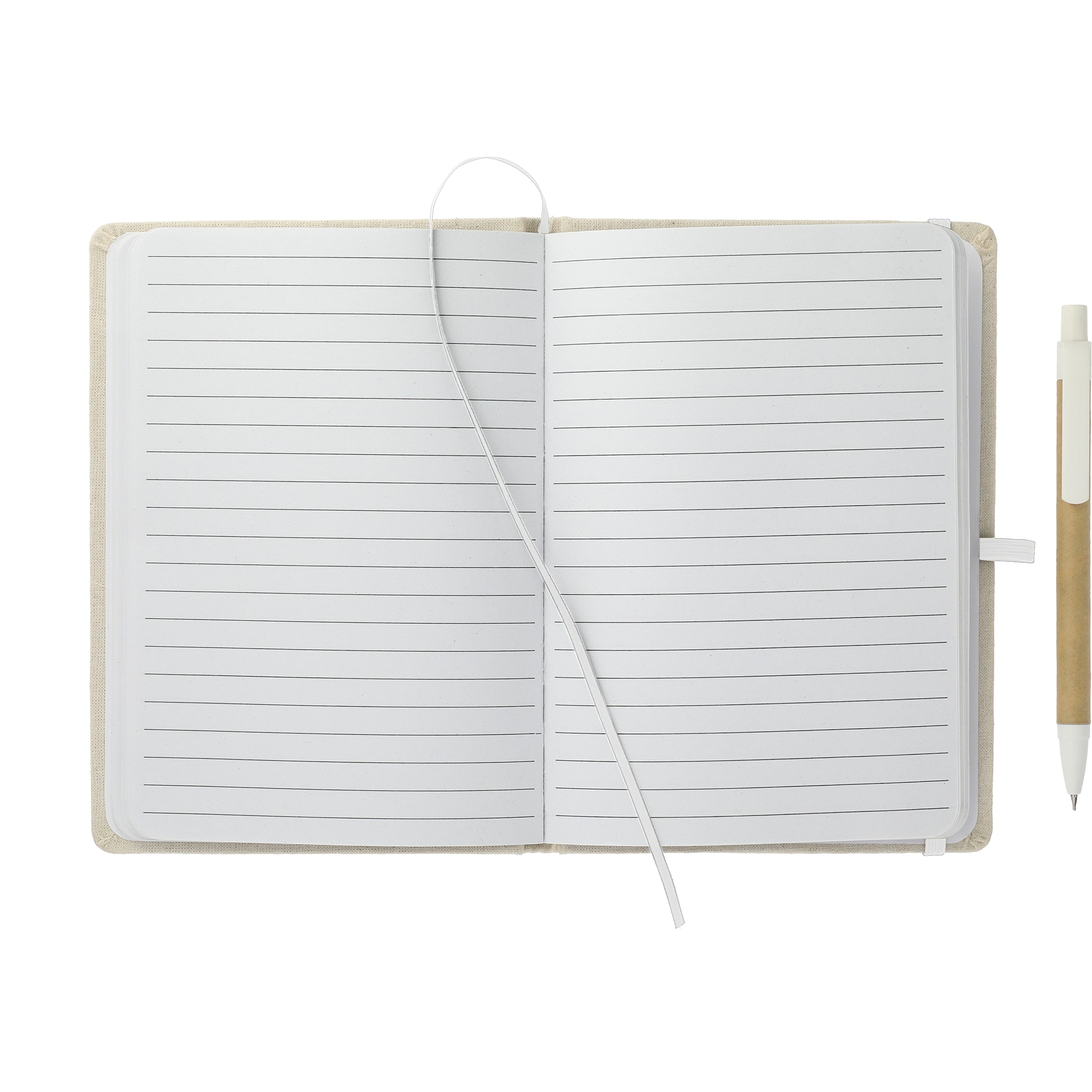 Picture of 5'' x 7'' Organic Cotton Bound Notebook w/Pen