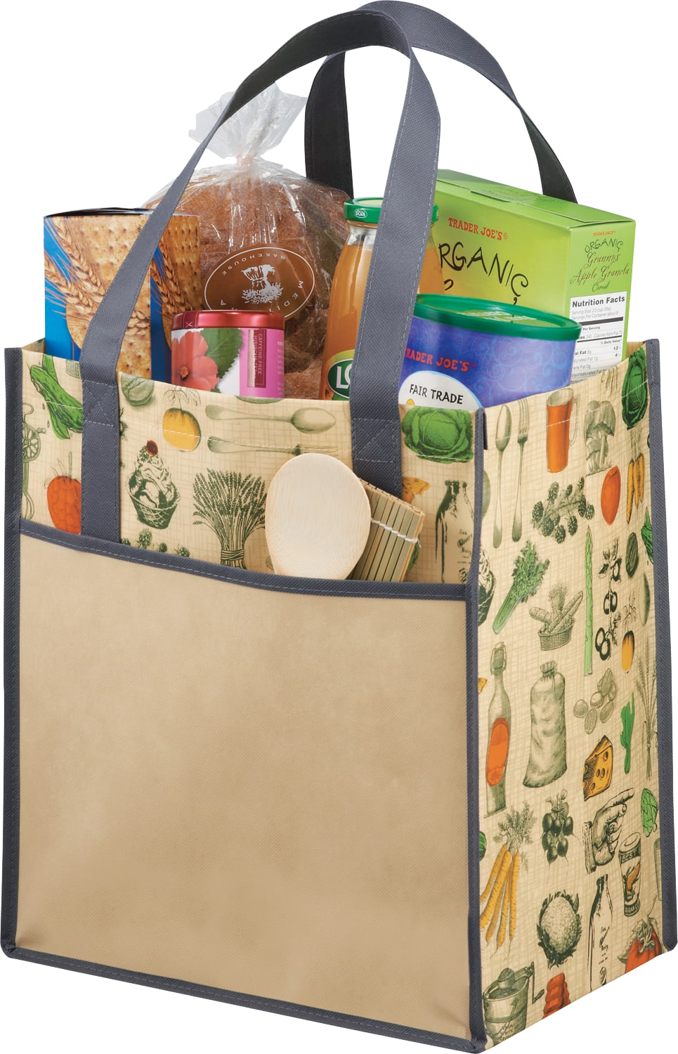 Picture of Big Grocery Vintage Laminated Non-Woven Tote