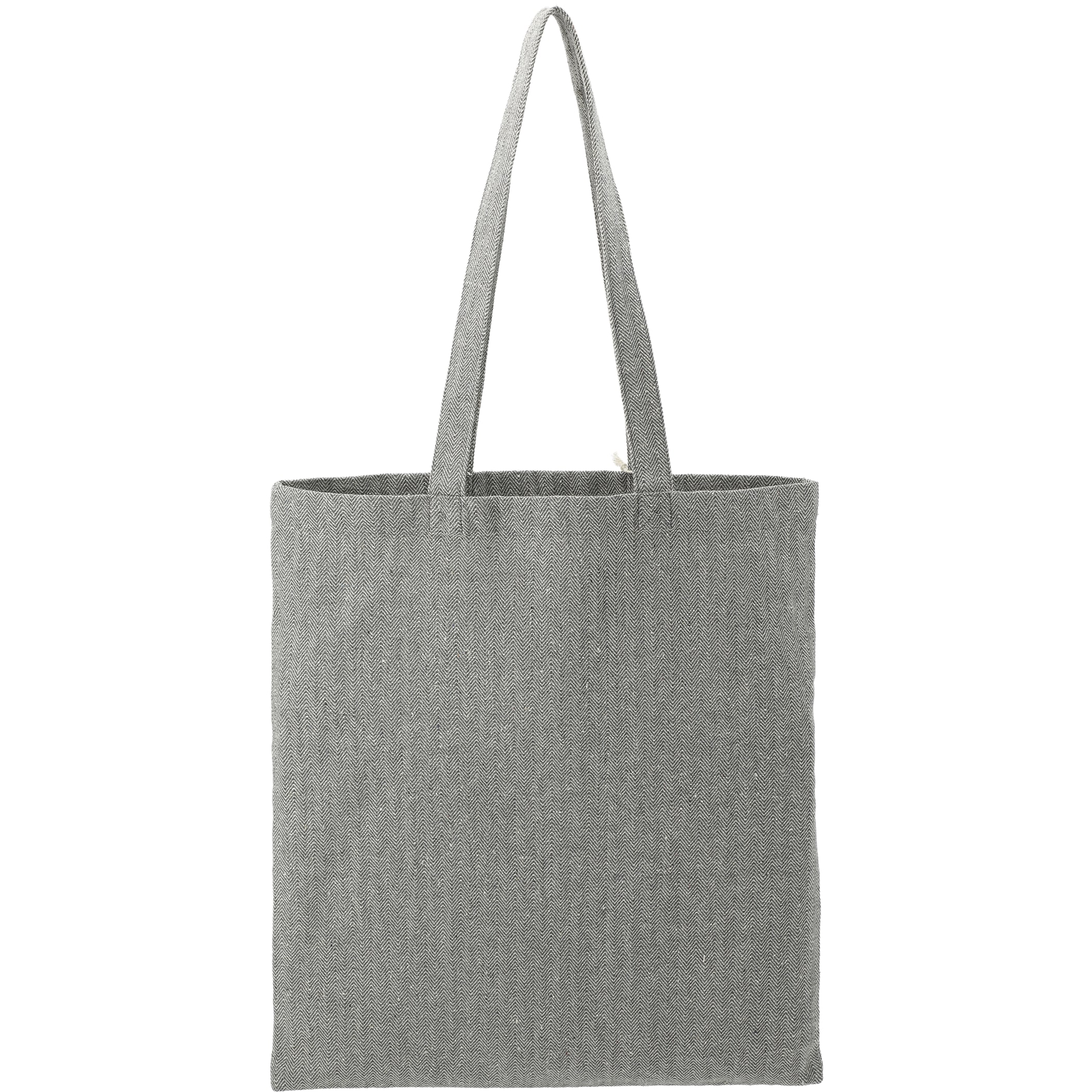 Picture of Recycled Cotton Herringbone Tote w/Zip Pocket 7oz