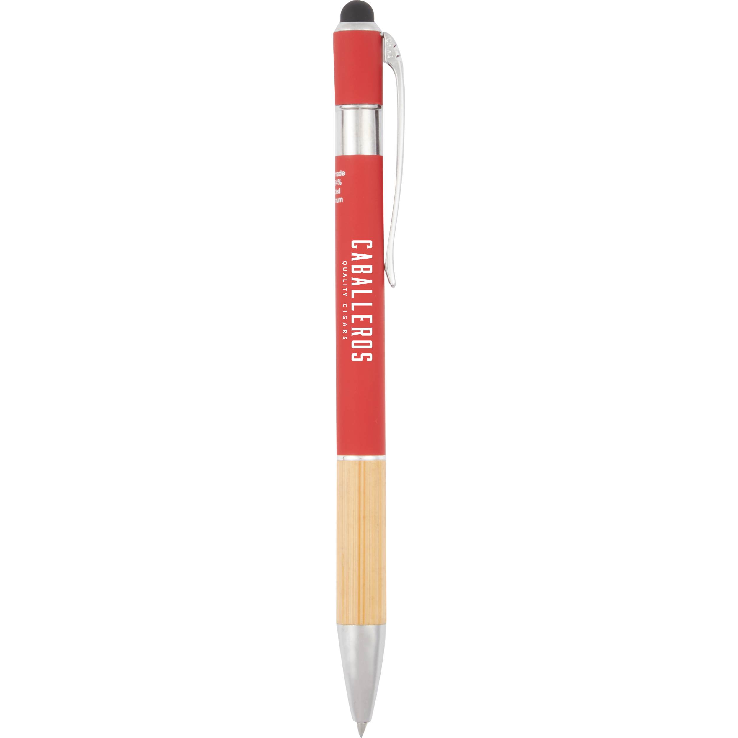 Picture of Bamboo and Recycled Aluminum Soft Touch Ballpoint Stylus