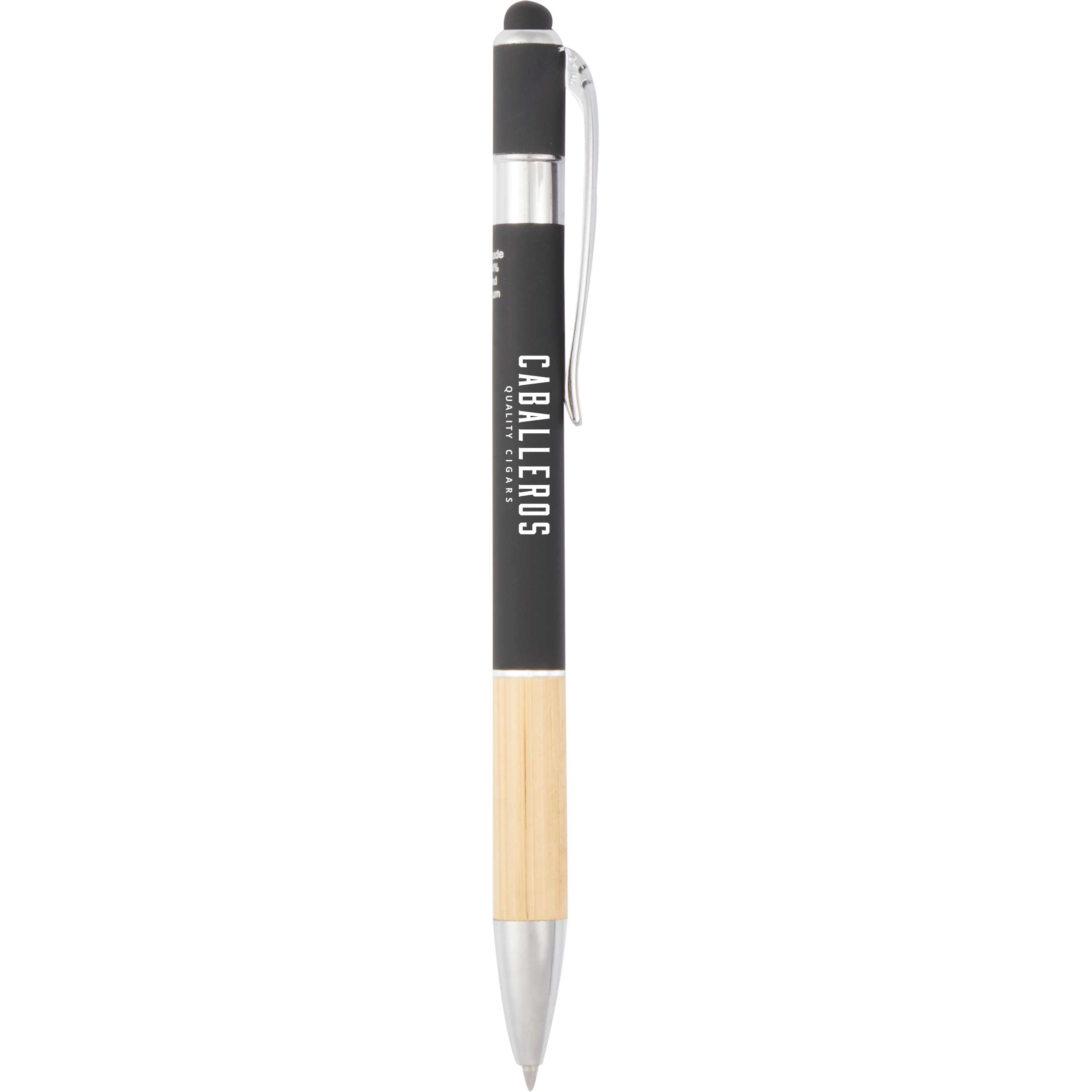 Picture of Bamboo and Recycled Aluminum Soft Touch Ballpoint Stylus