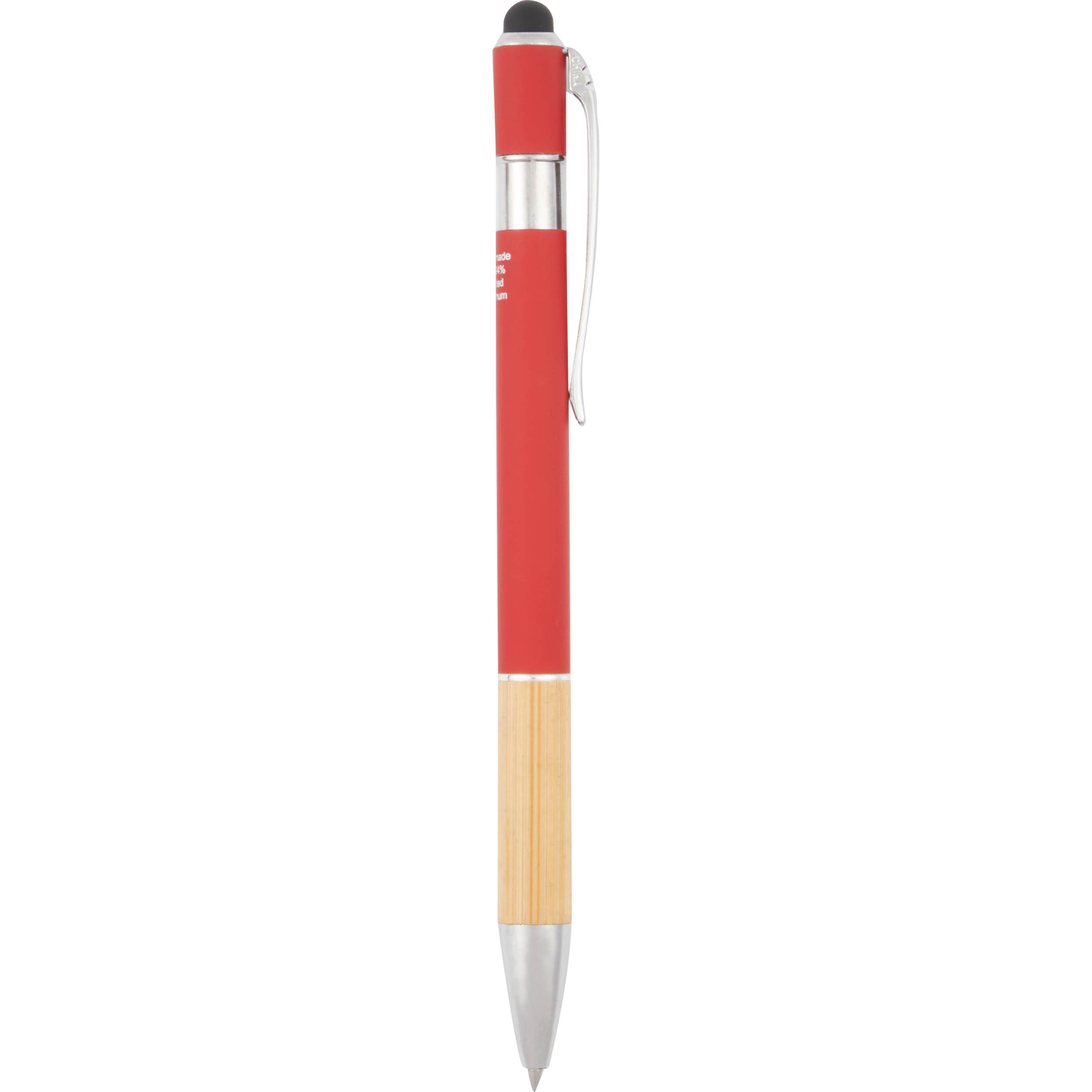Picture of Bamboo and Recycled Aluminum Soft Touch Ballpoint Stylus