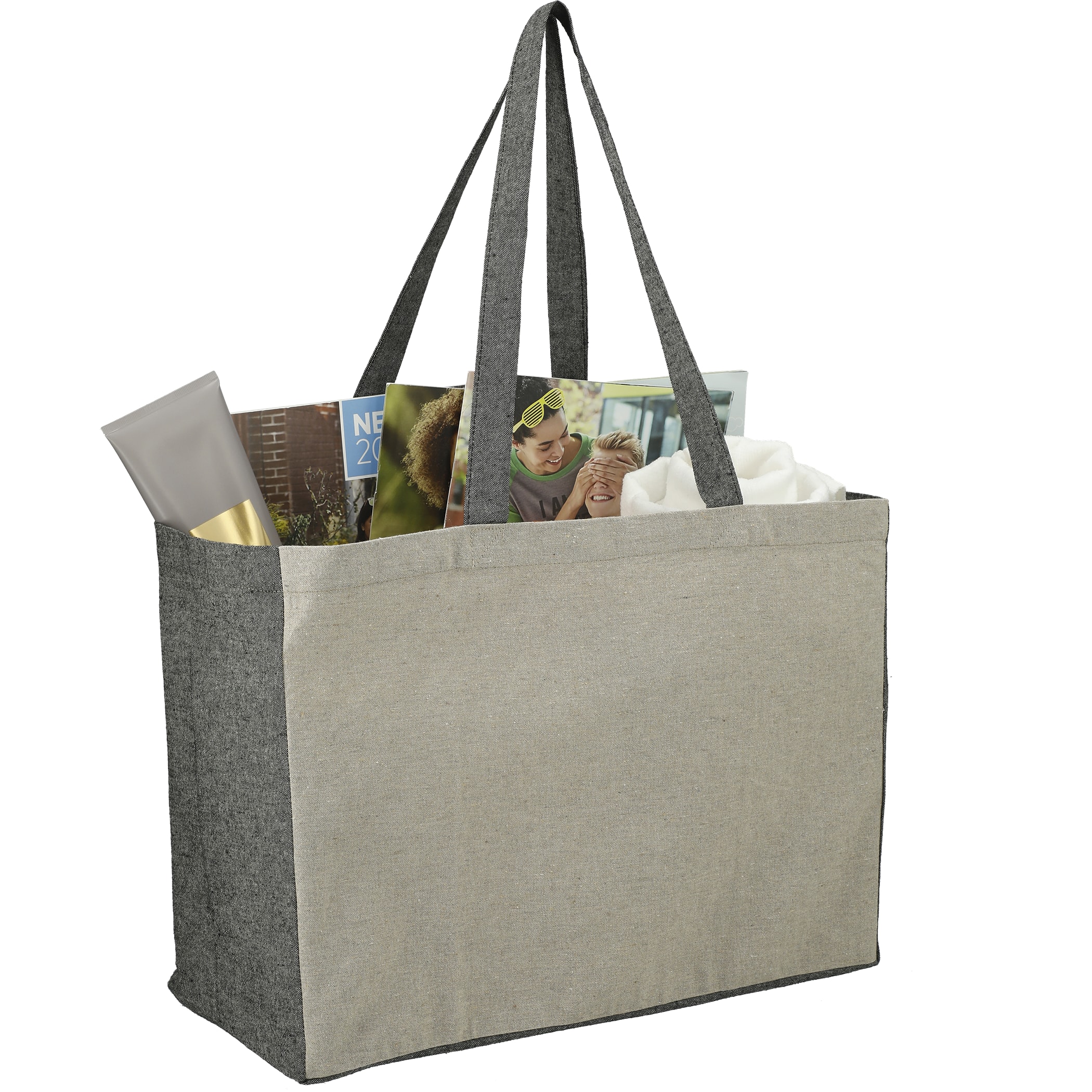 Picture of Recycled Cotton Contrast Side Shopper Tote