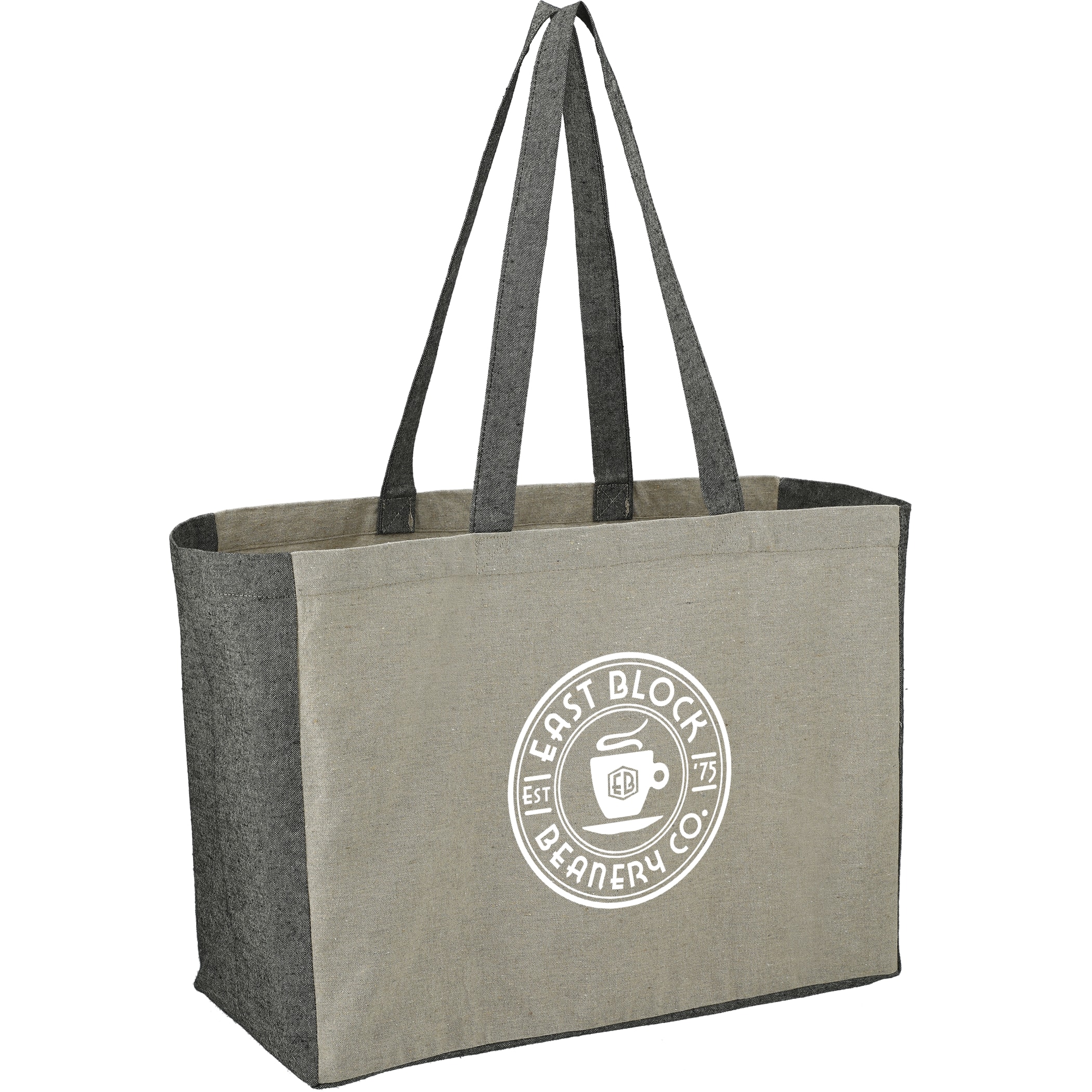 Picture of Recycled Cotton Contrast Side Shopper Tote