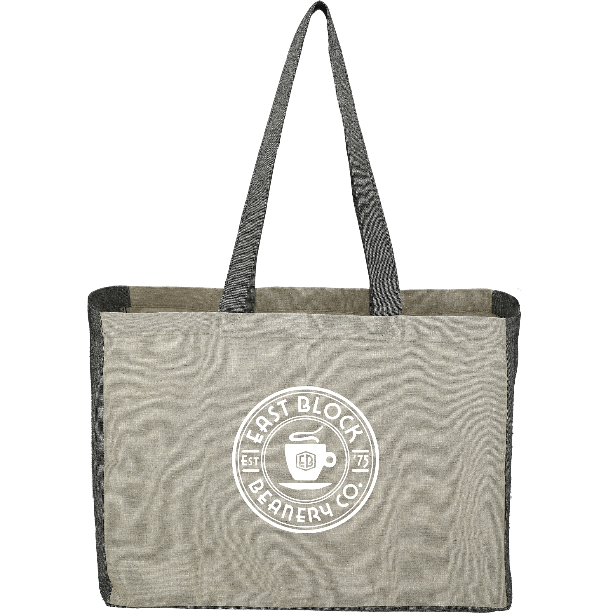 Picture of Recycled Cotton Contrast Side Shopper Tote