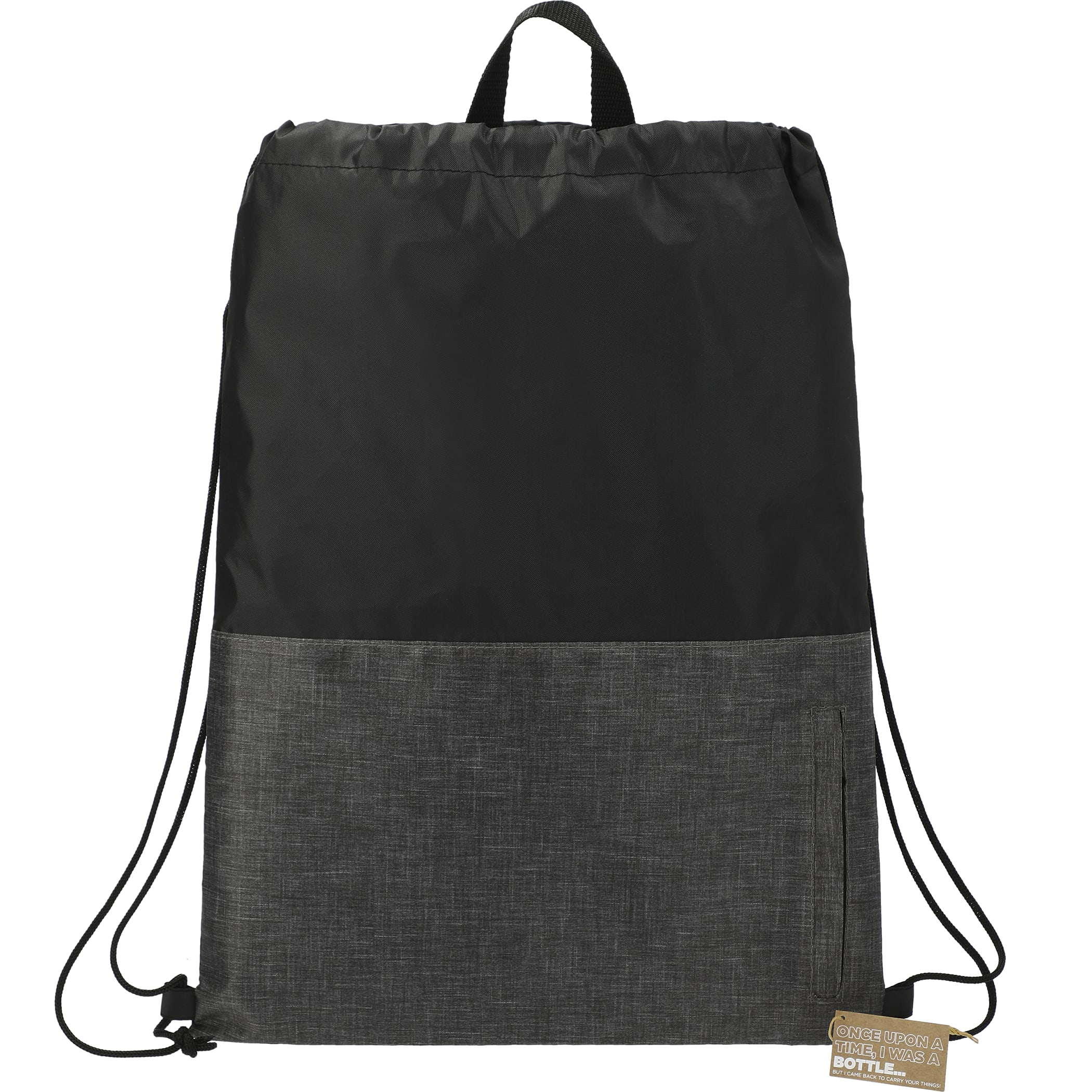 Picture of Ash Zippered Recycled Drawstring Bag