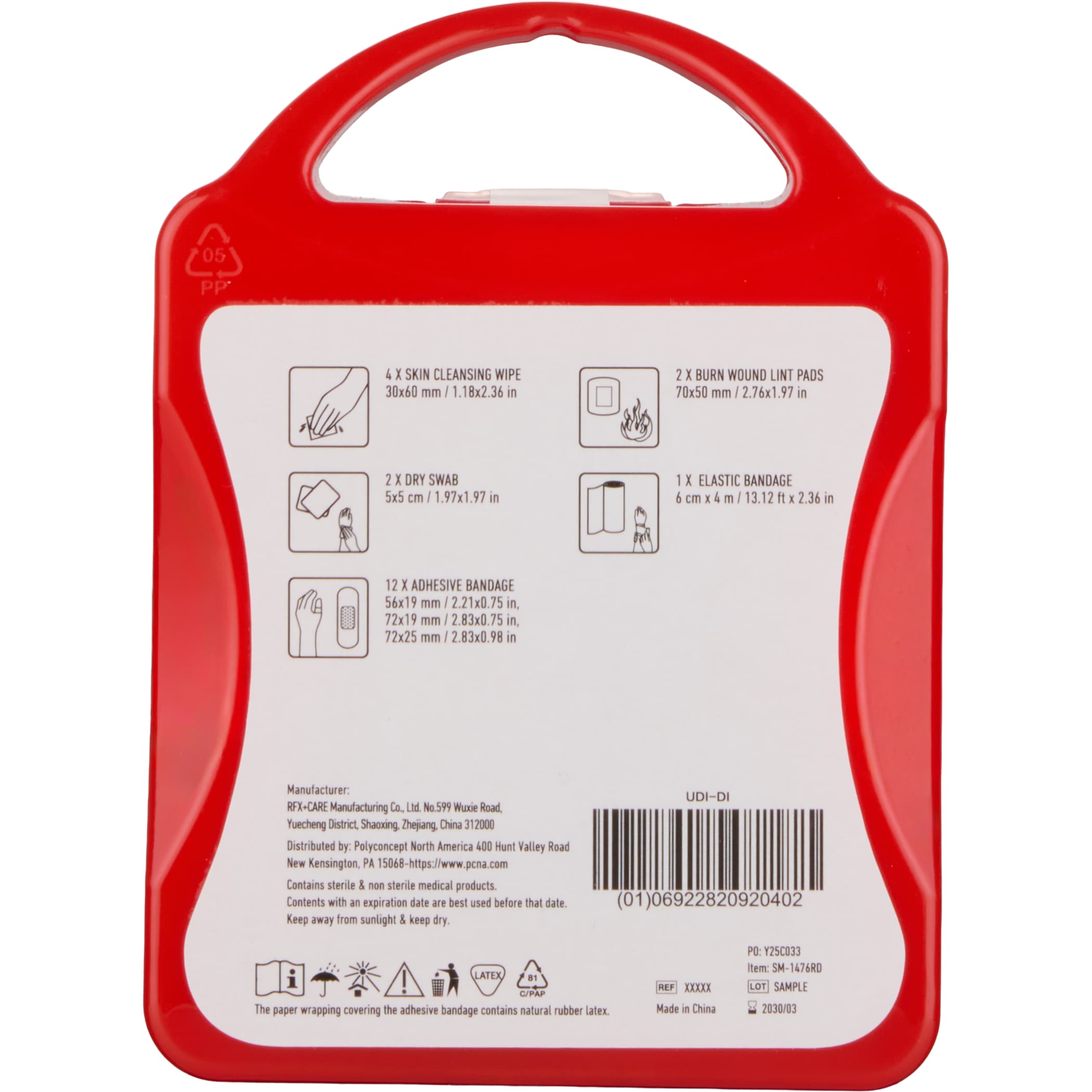 Picture of 21-Piece First Aid Kit with Recycled Case