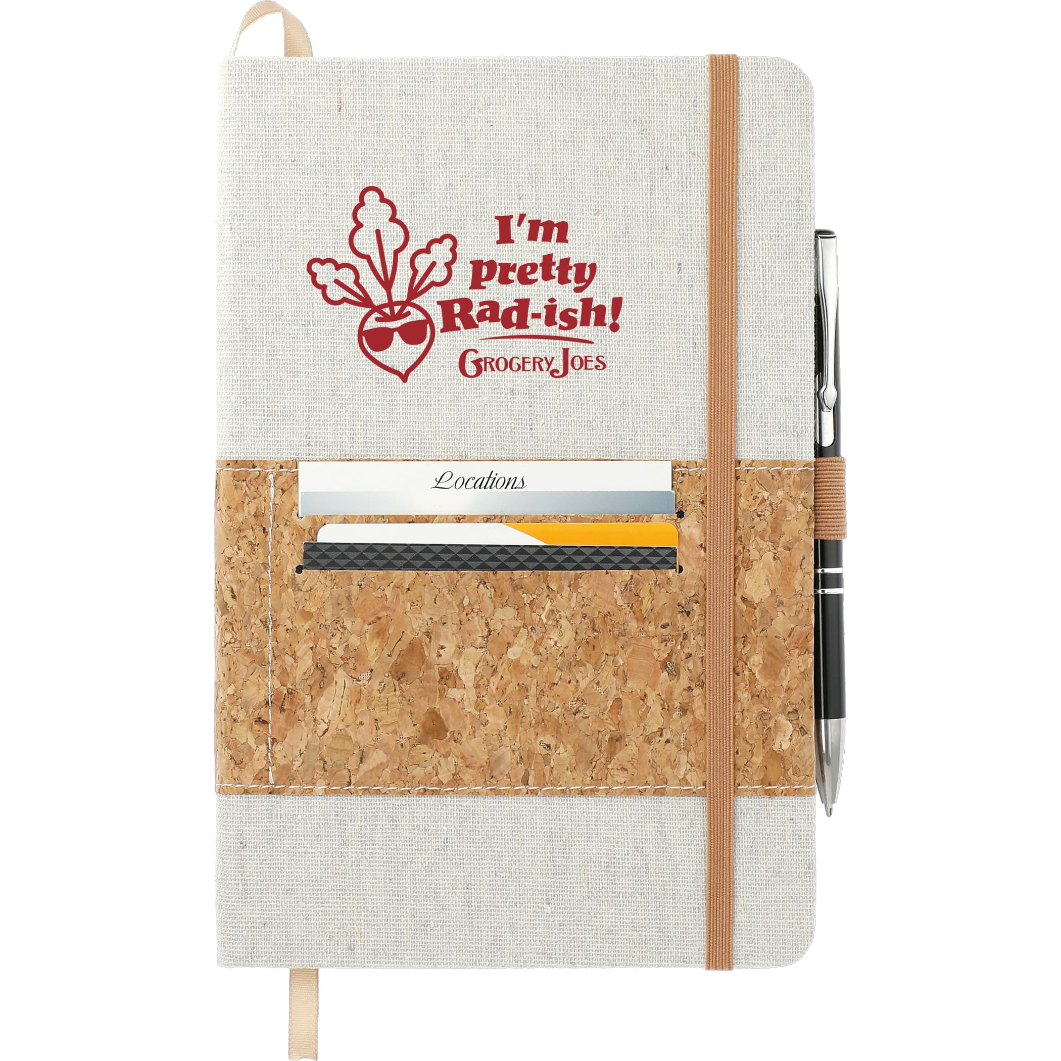 Picture of 5.5'' x 8.5'' FSC® Mix Recycled Cotton Cork Notebook