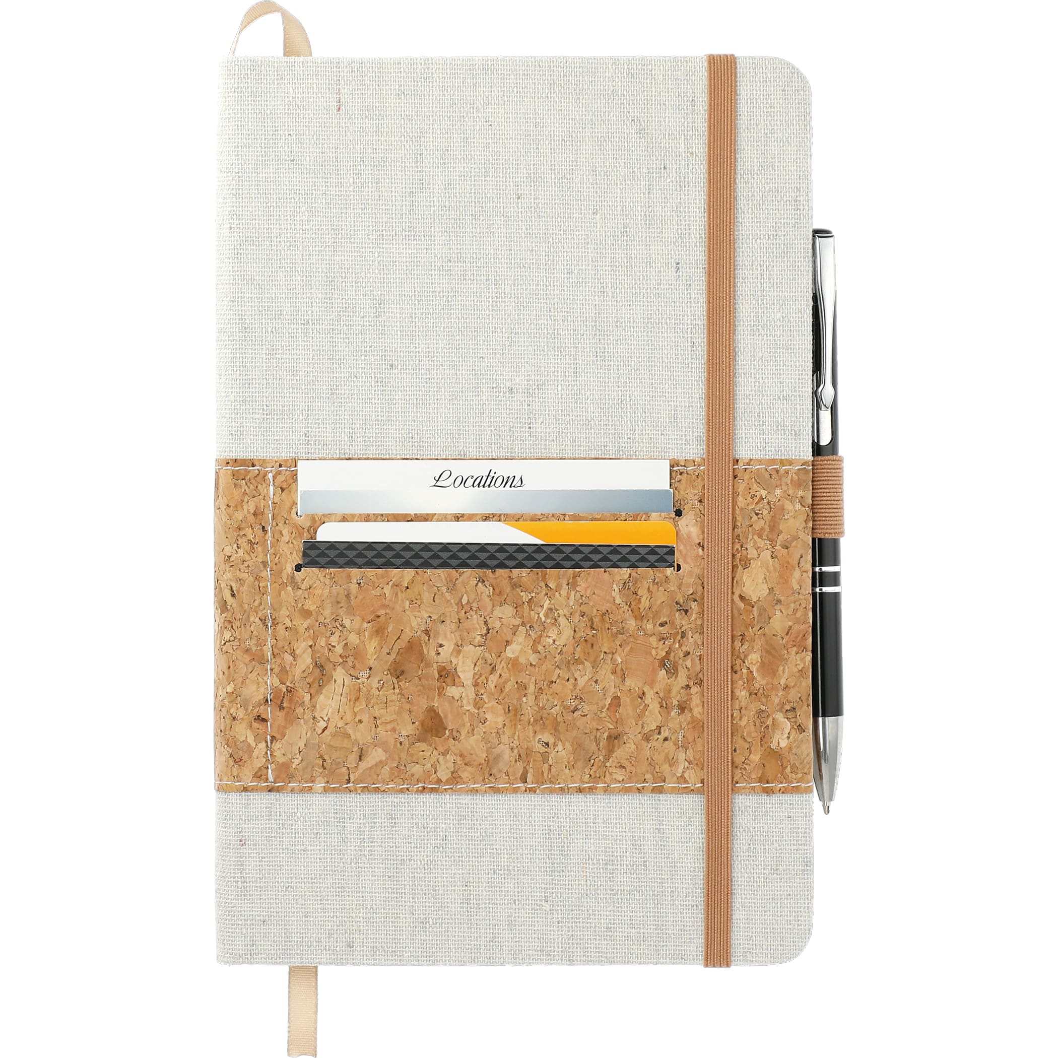 Picture of 5.5'' x 8.5'' FSC® Mix Recycled Cotton Cork Notebook