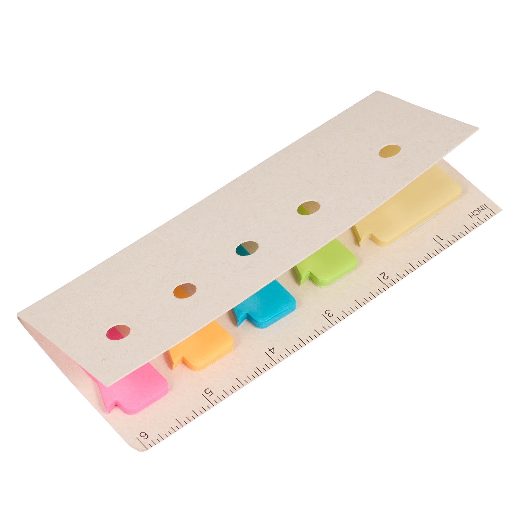 Picture of Recycled Milk Carton Sticky Notes & Ruler Pad