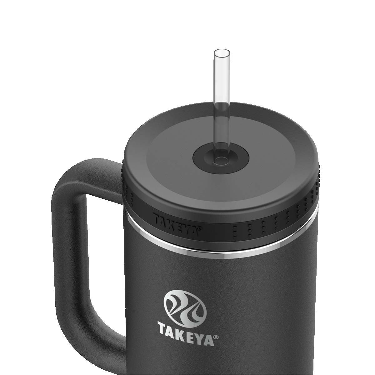 Picture of Takeya® 40 oz. Straw Tumbler with Handle, Laser Premium
