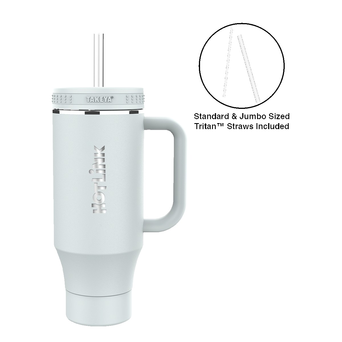 Picture of Takeya® 40 oz. Straw Tumbler with Handle, Laser Premium