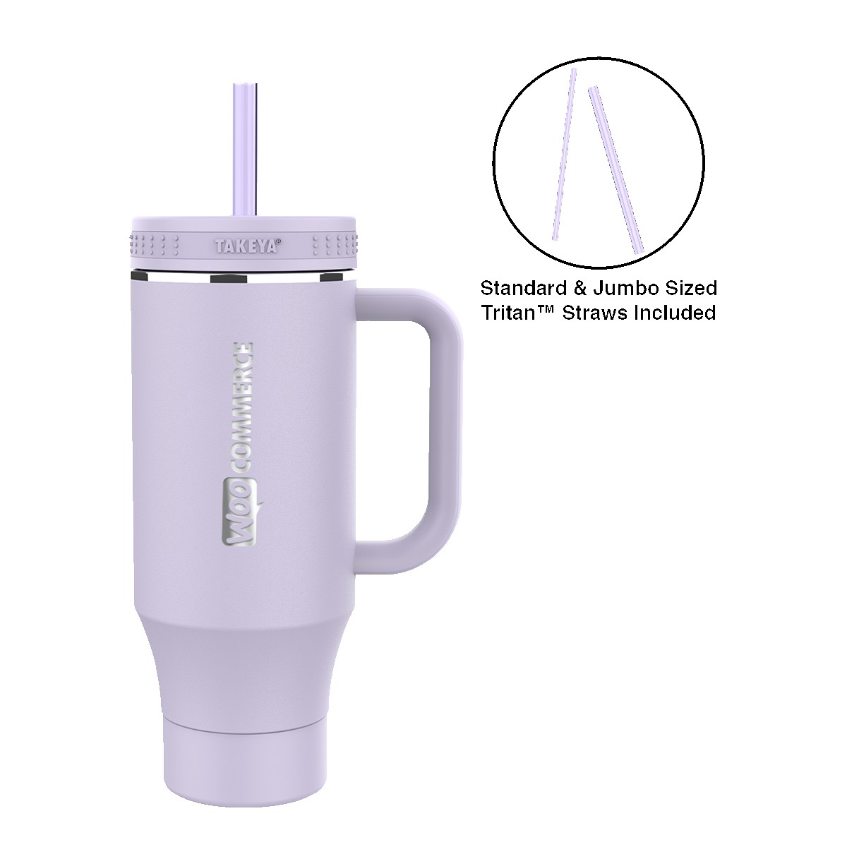 Picture of Takeya® 40 oz. Straw Tumbler with Handle, Laser Premium