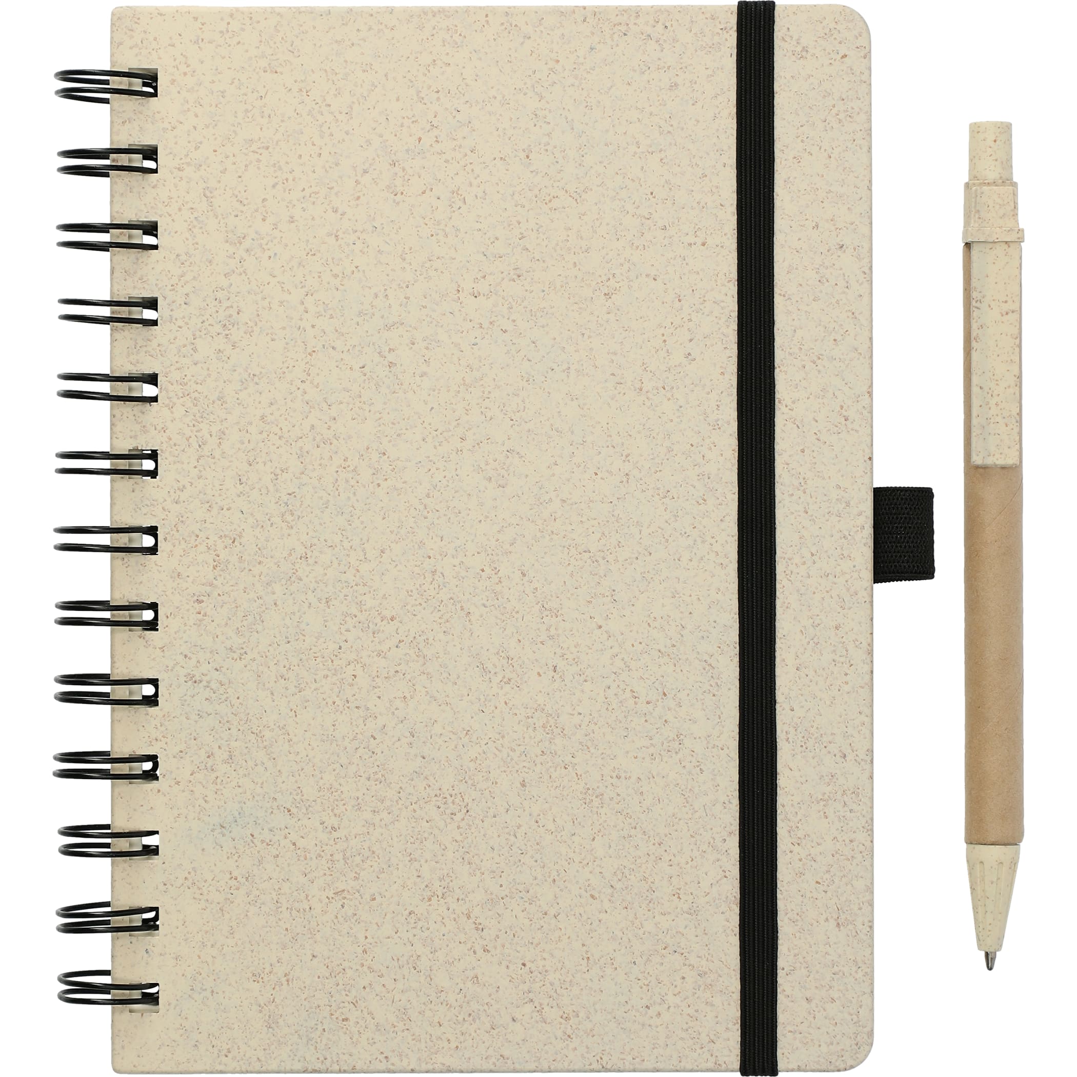 Picture of 5'' x 7'' FSC® Mix Wheat Straw Notebook with Pen
