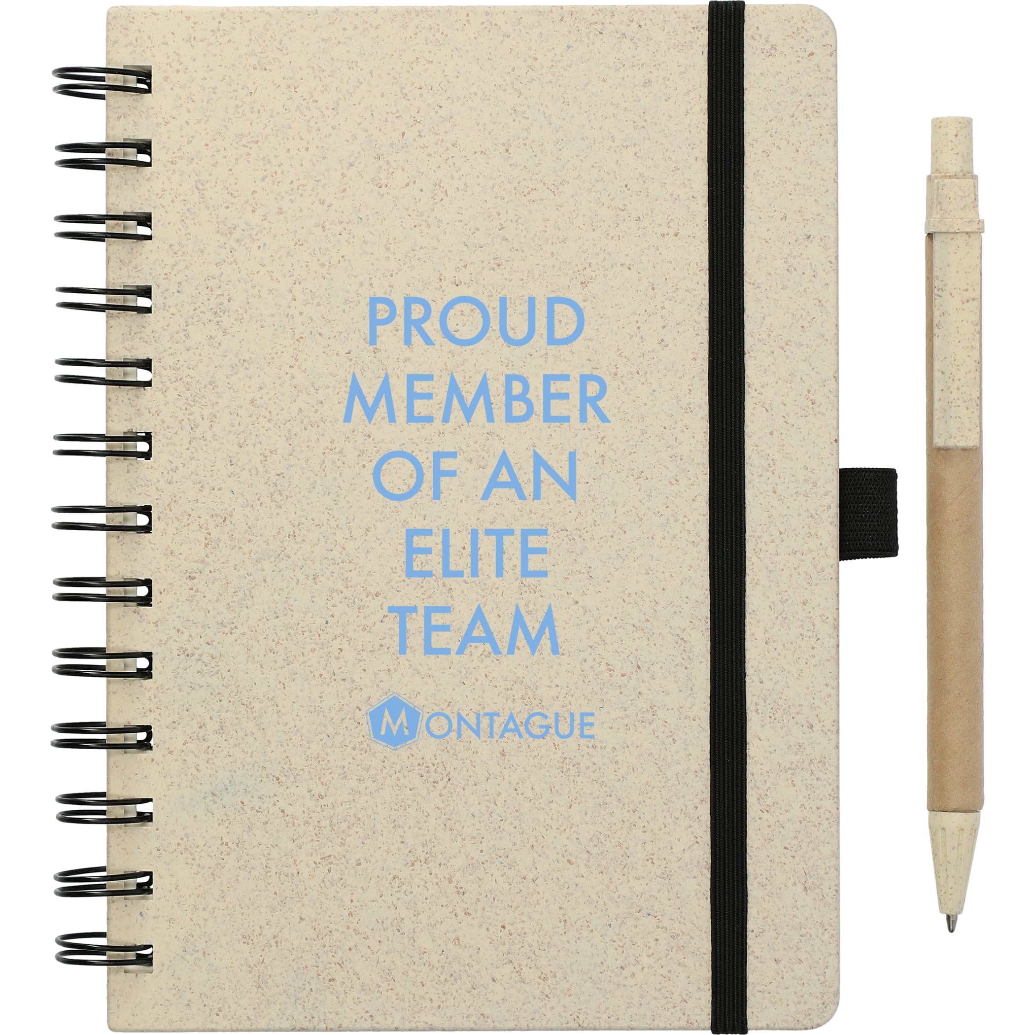Picture of 5'' x 7'' FSC® Mix Wheat Straw Notebook with Pen
