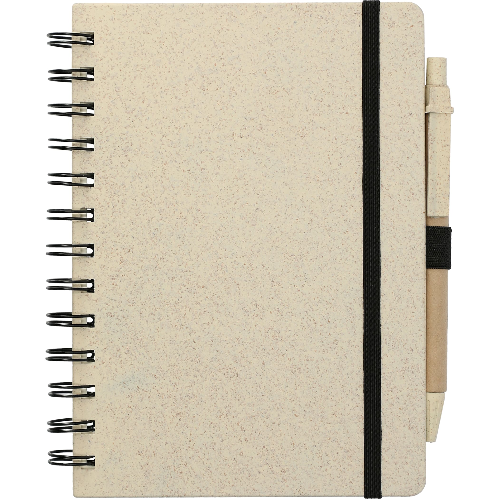 Picture of 5'' x 7'' FSC® Mix Wheat Straw Notebook with Pen