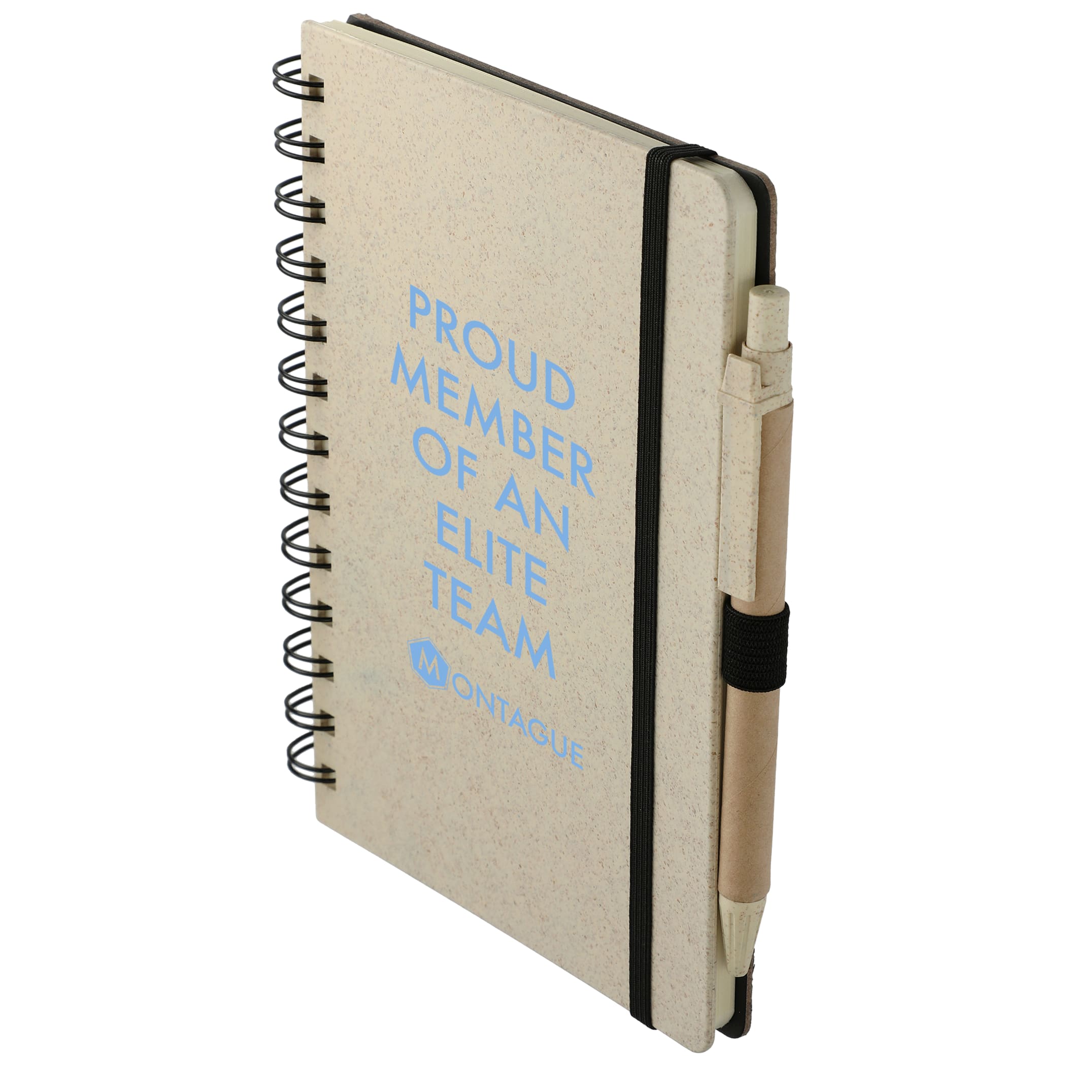 Picture of 5'' x 7'' FSC® Mix Wheat Straw Notebook with Pen