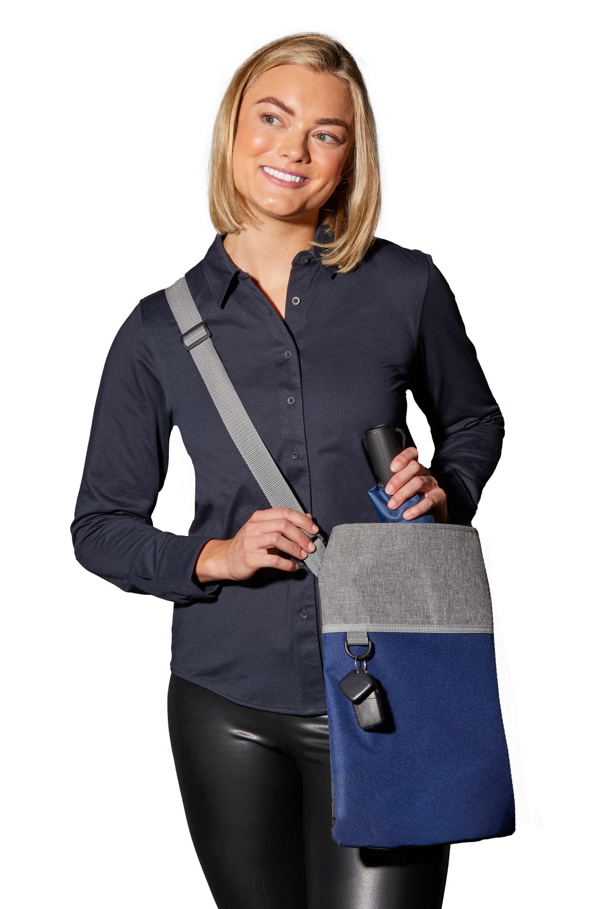 Picture of Double Heather rPET Crossbody Tote