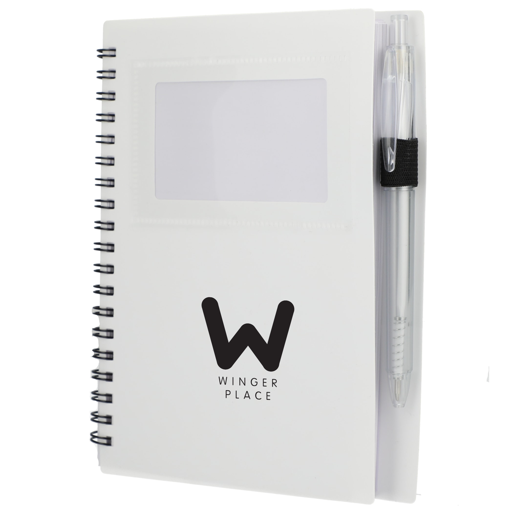 Picture of 5'' x 7'' FSC® Recycled Star Spiral Notebook with Pen