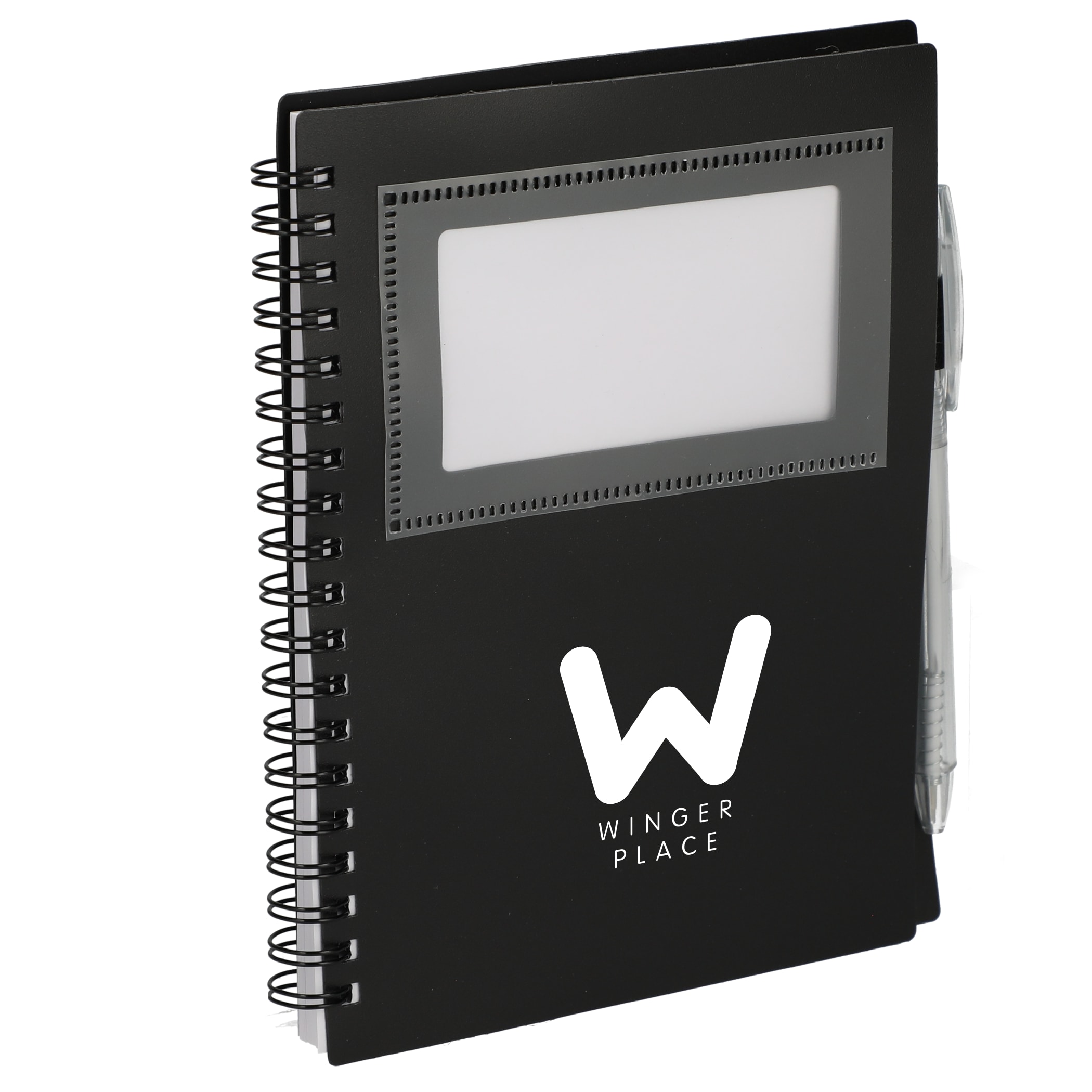 Picture of 5'' x 7'' FSC® Recycled Star Spiral Notebook with Pen