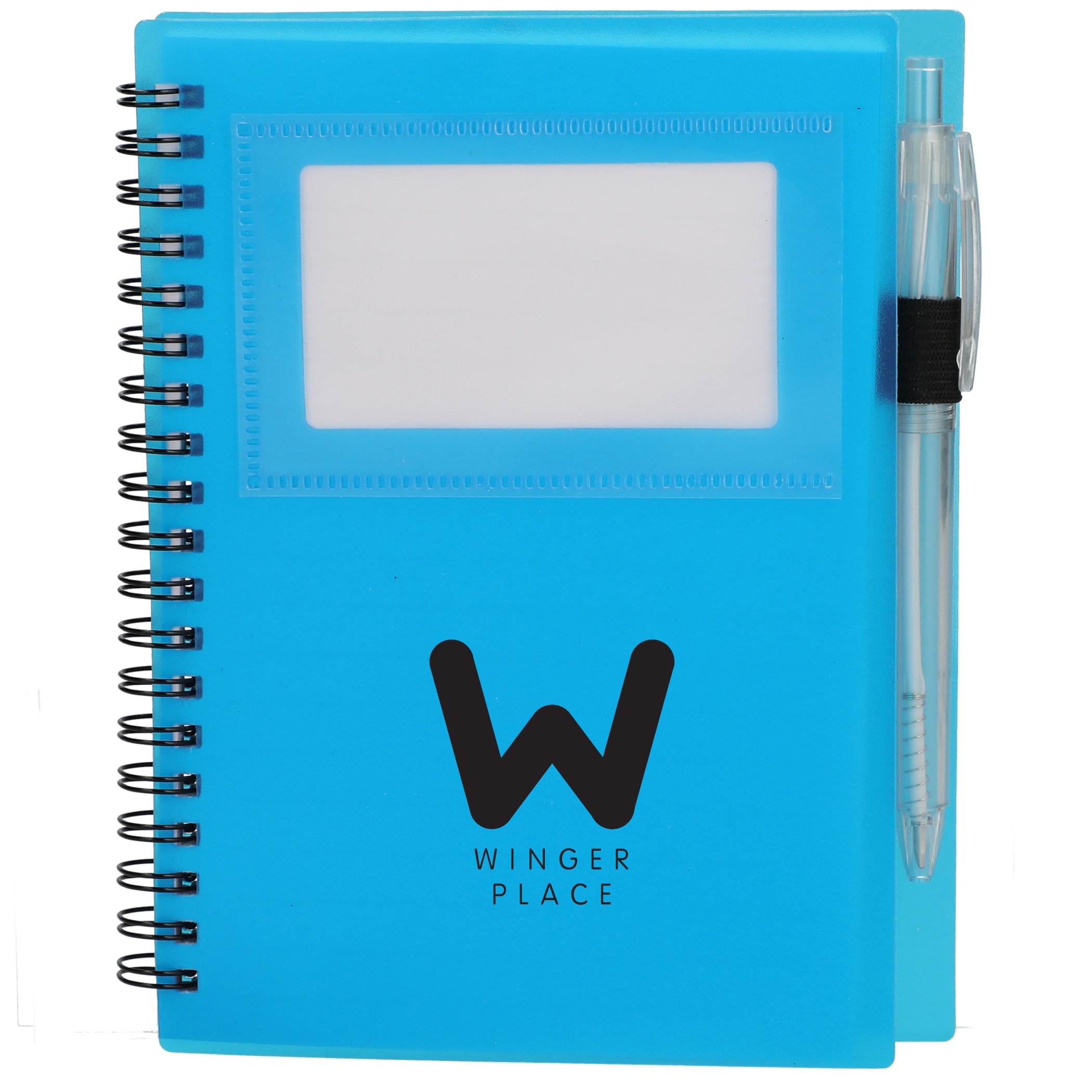 Picture of 5'' x 7'' FSC® Recycled Star Spiral Notebook with Pen