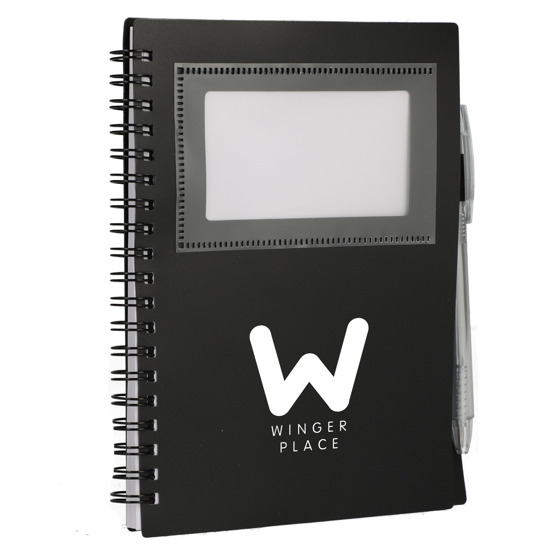 Picture of 5'' x 7'' FSC® Recycled Star Spiral Notebook with Pen
