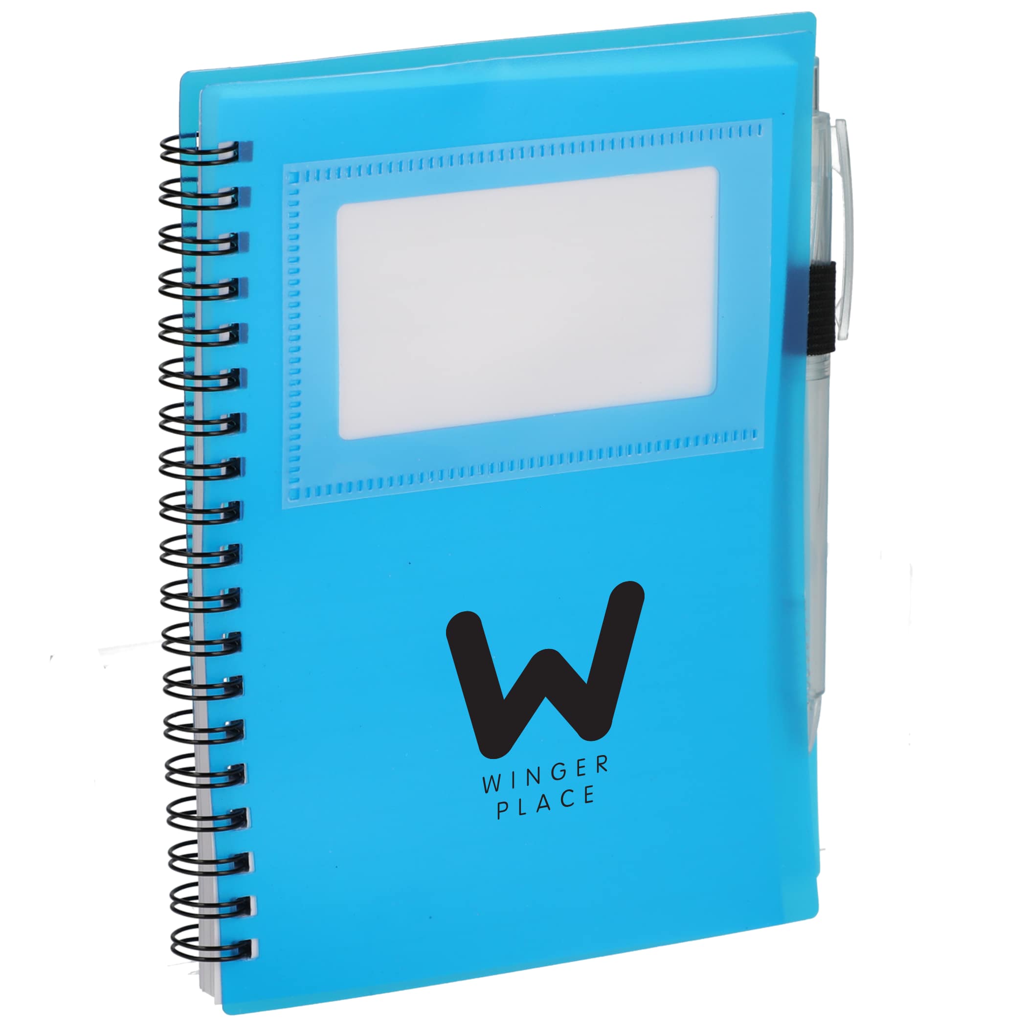 Picture of 5'' x 7'' FSC® Recycled Star Spiral Notebook with Pen