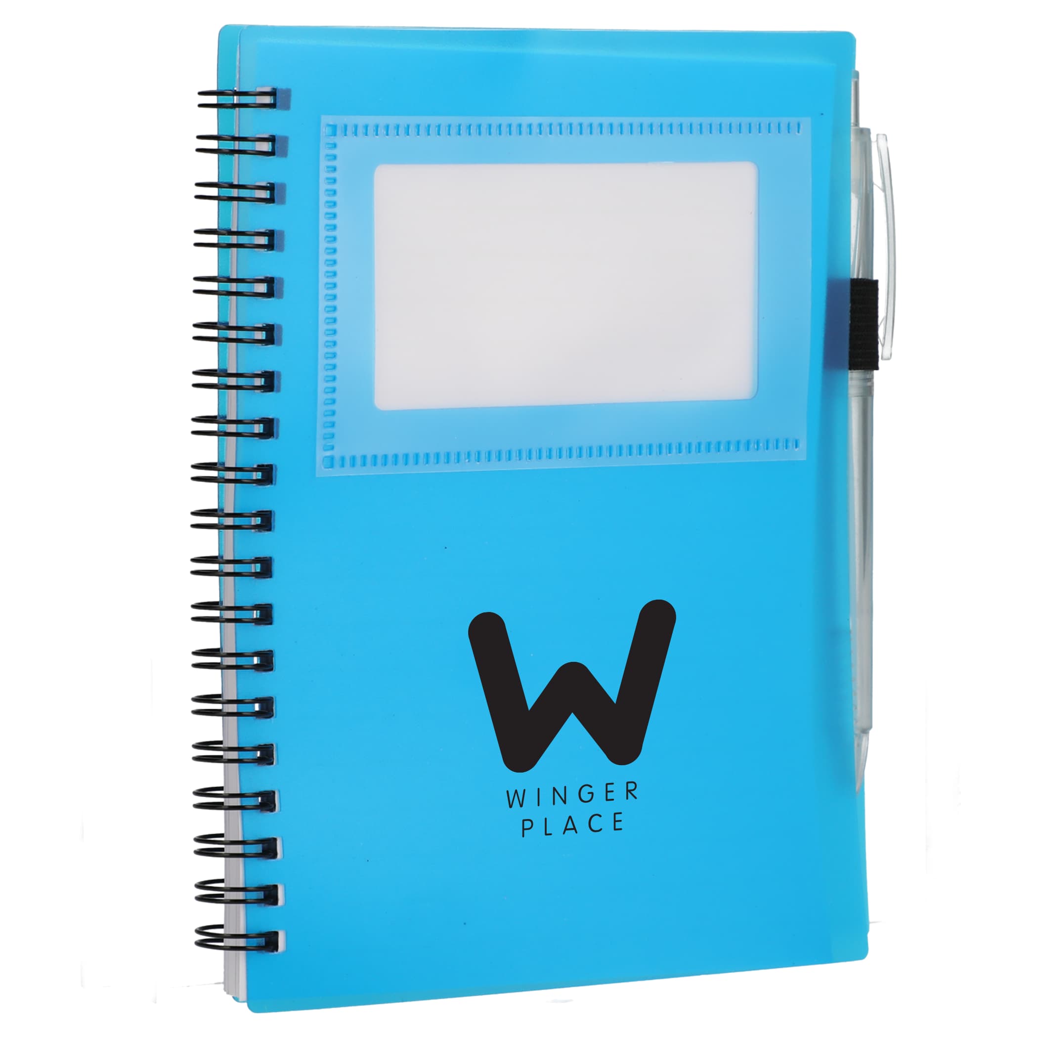 Picture of 5'' x 7'' FSC® Recycled Star Spiral Notebook with Pen