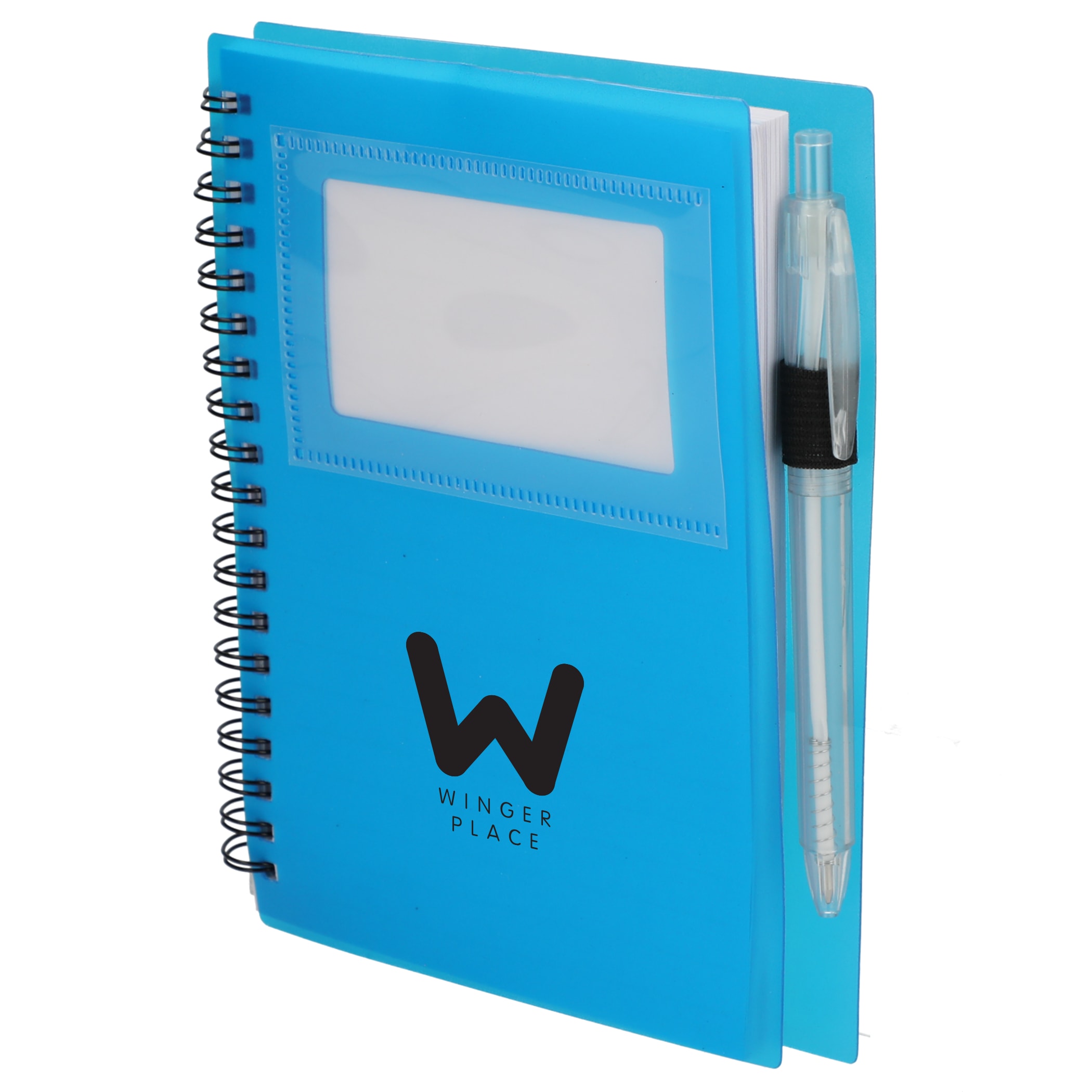 Picture of 5'' x 7'' FSC® Recycled Star Spiral Notebook with Pen