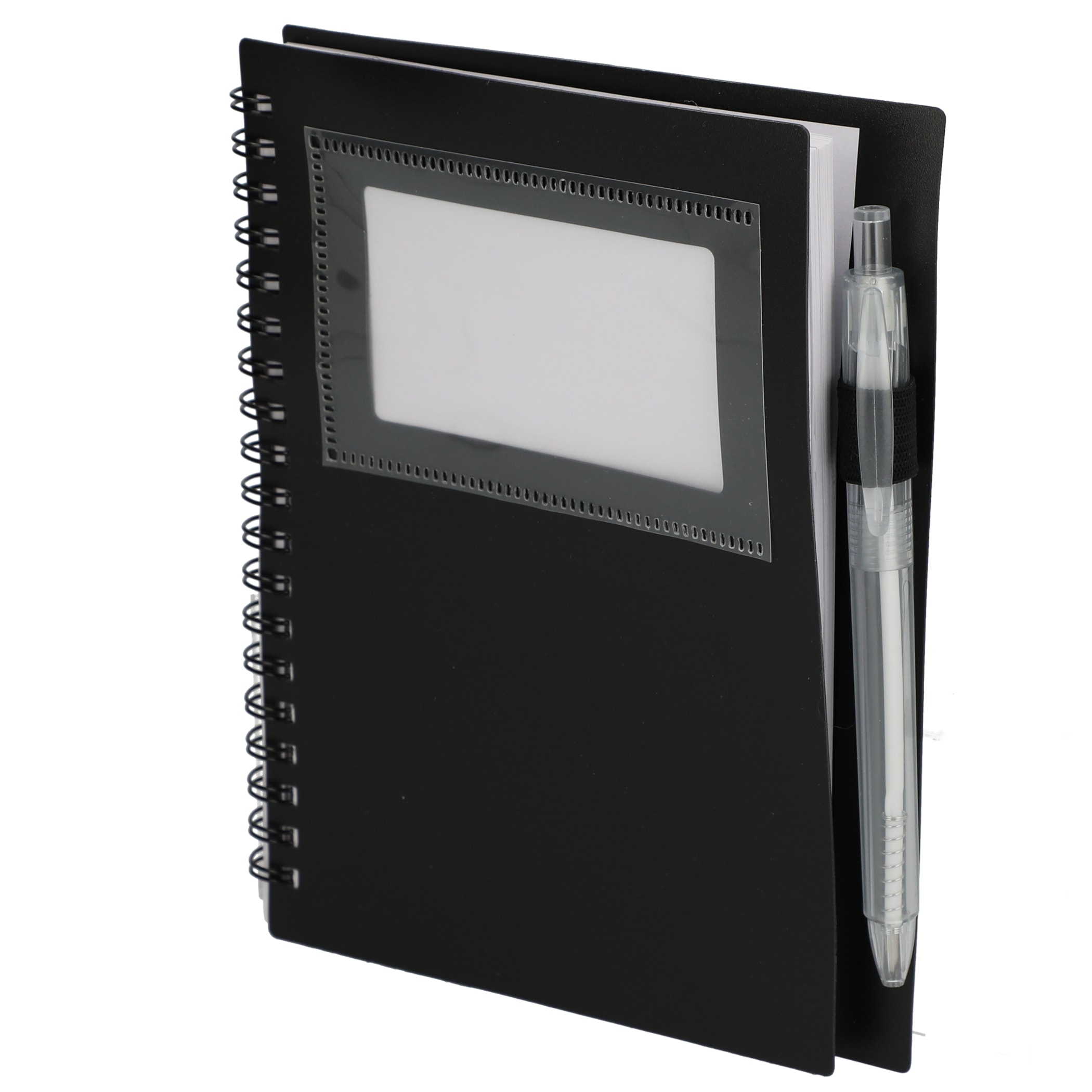 Picture of 5'' x 7'' FSC® Recycled Star Spiral Notebook with Pen