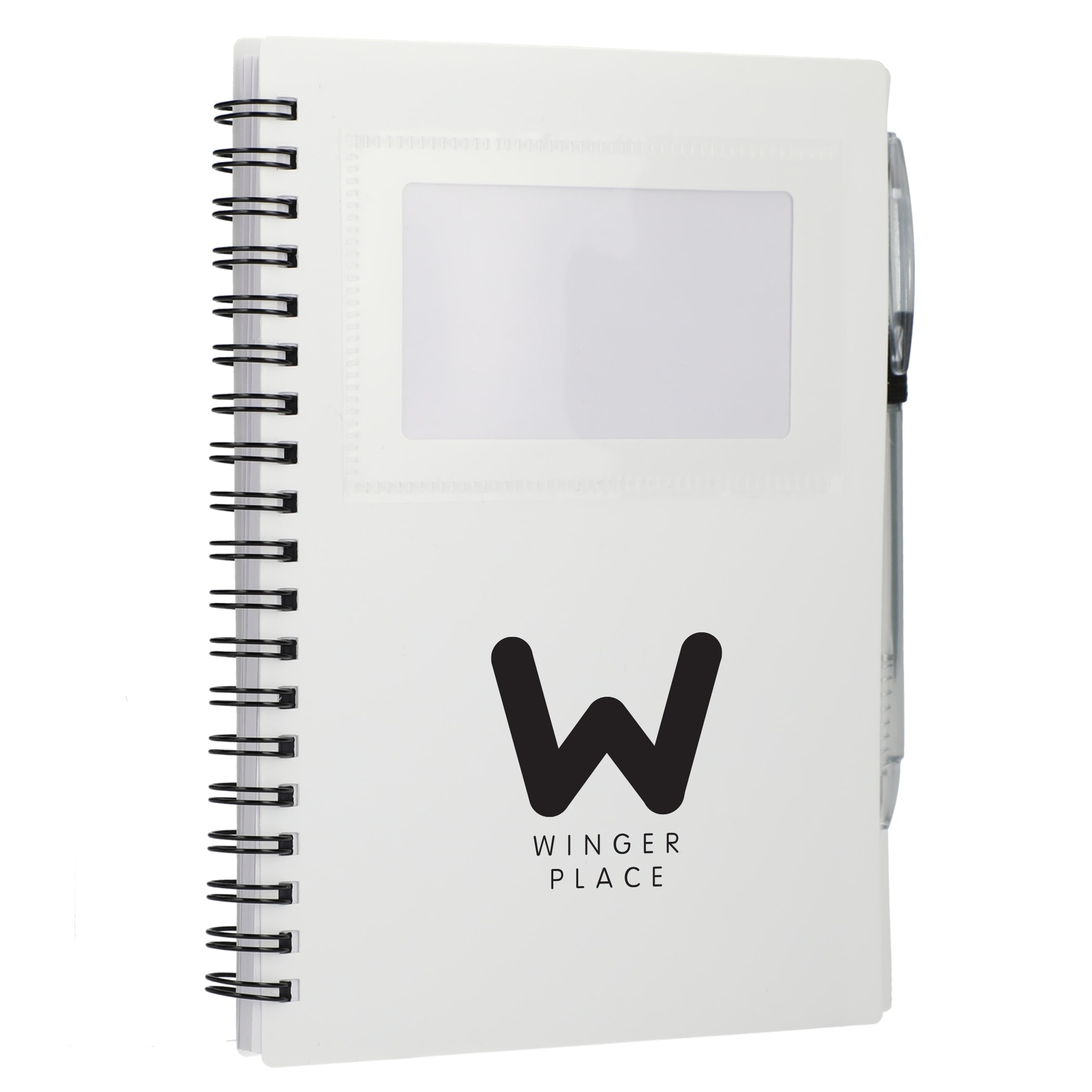 Picture of 5'' x 7'' FSC® Recycled Star Spiral Notebook with Pen