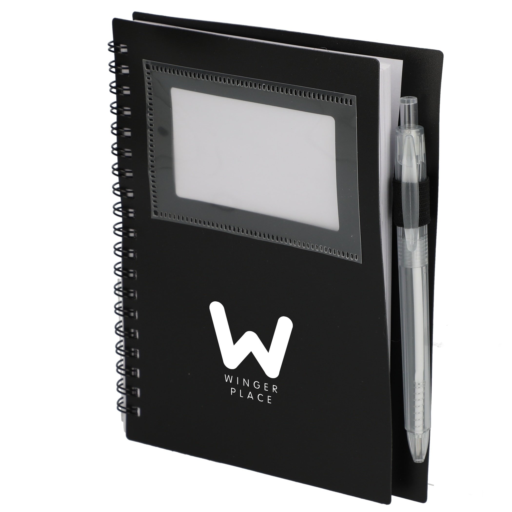 Picture of 5'' x 7'' FSC® Recycled Star Spiral Notebook with Pen